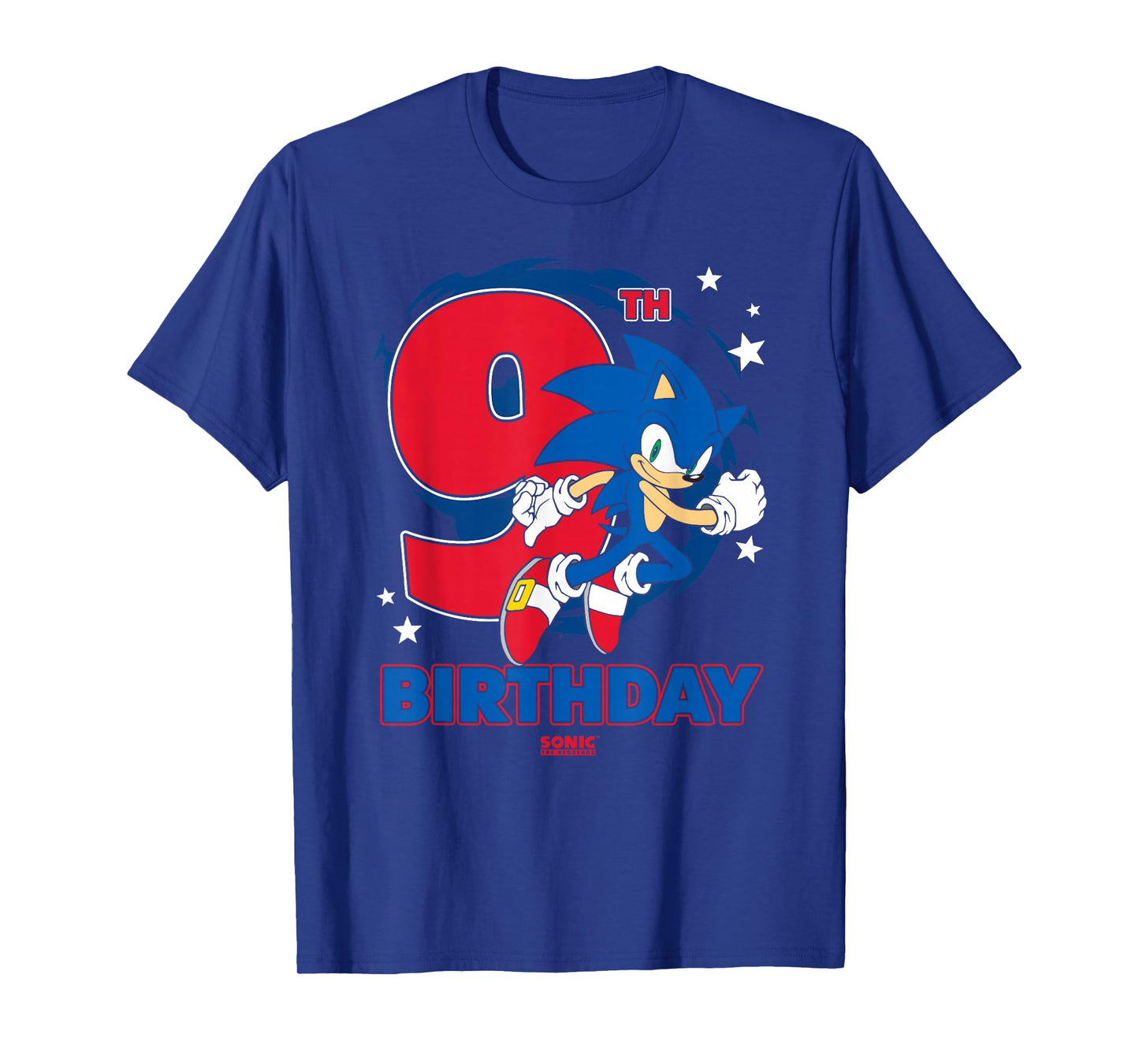 Sonic The Hedgehog Epic Sonic 9th Birthday Big Chest Logo T-Shirt