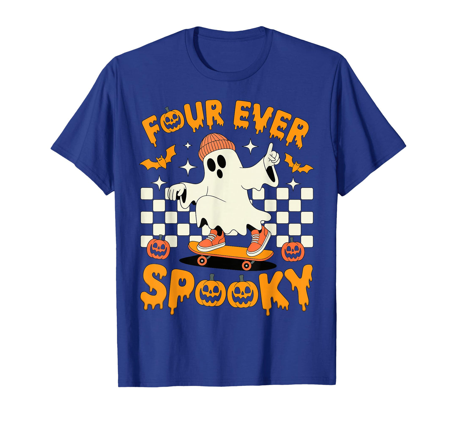 Four Ever Spooky Boys Halloween 4th Birthday Party Costume T-Shirt