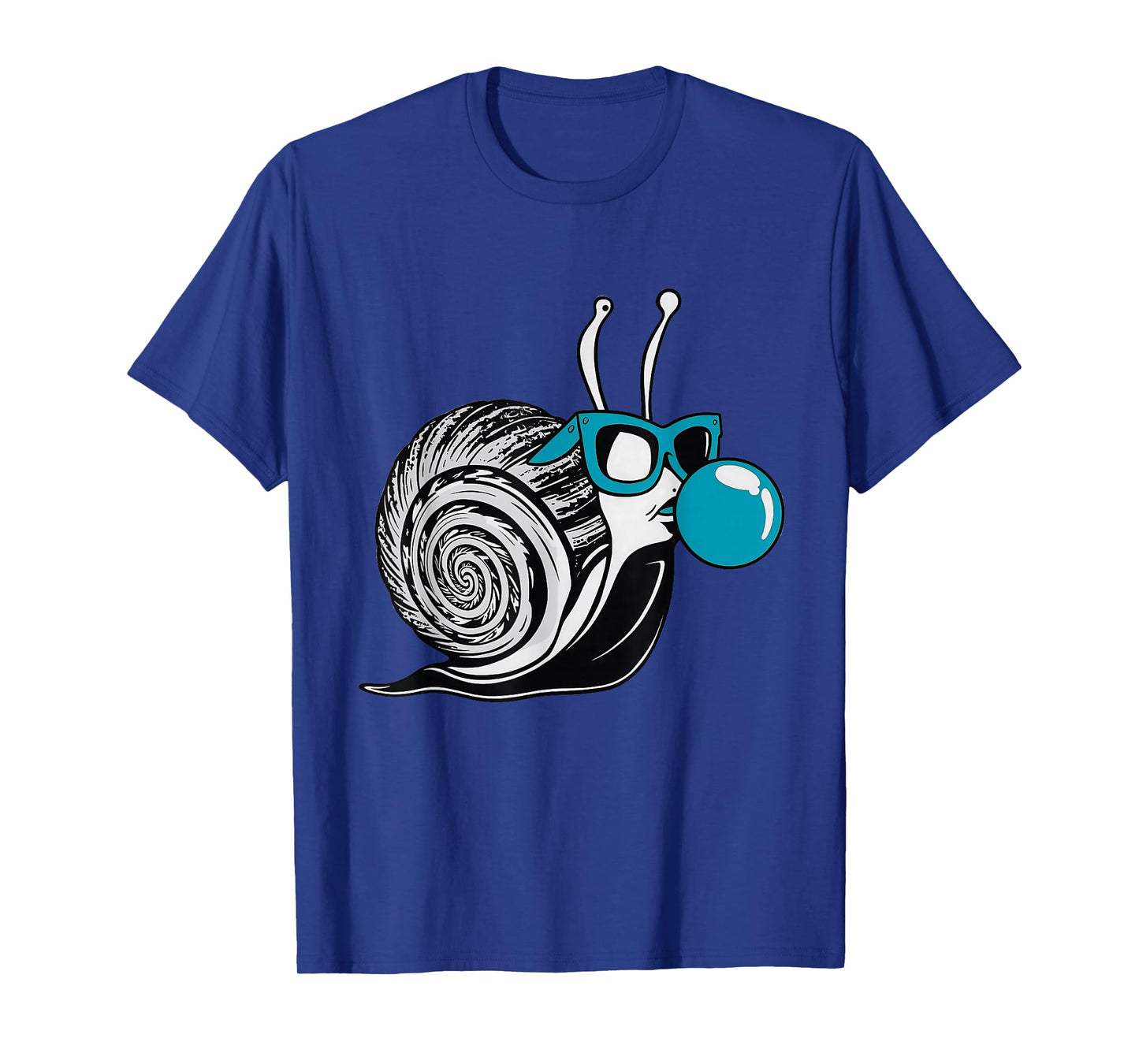 Funky Snail with Sunglasses and Bubblegum Design T-Shirt