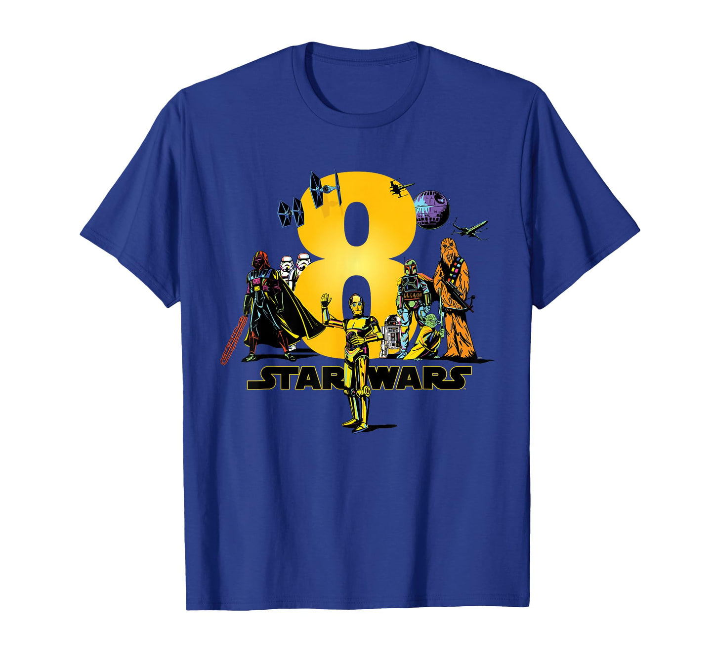Star Wars Classic Characters Eighth Birthday 8 Years Old T-Shirt