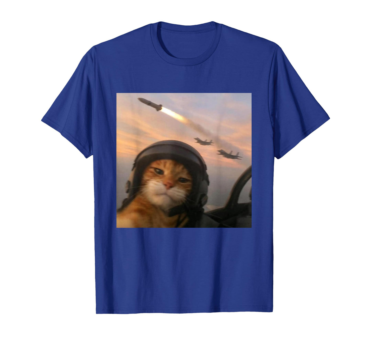 Selfie Squad Cat Funny Fighter Pilot Meme Kitty Gen Z Humor T-Shirt