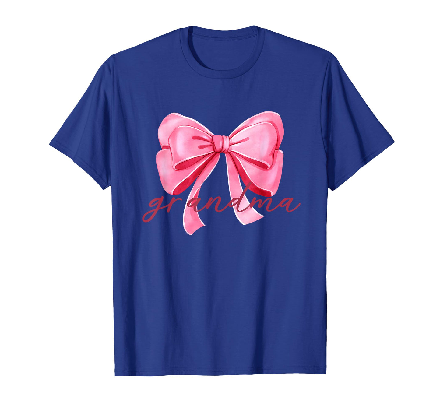 Grandma Pink Bow Birthday Baby Shower Family Pink Ribbon T-Shirt