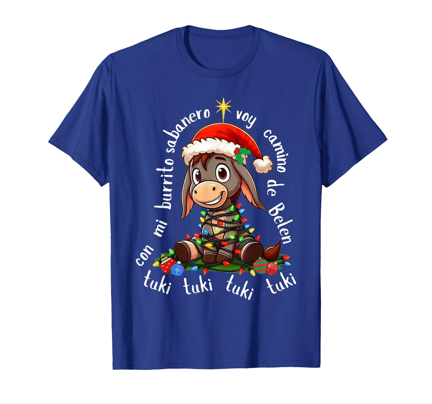 Con Mi Burrito Sabanero Mexican Tuki Tuki Donkey Latino Xmas T-Shirt