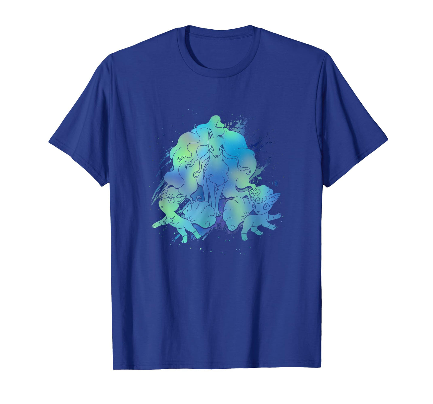 Pokémon Alolan Ninetales & Vulpix Beautiful Northern Lights T-Shirt