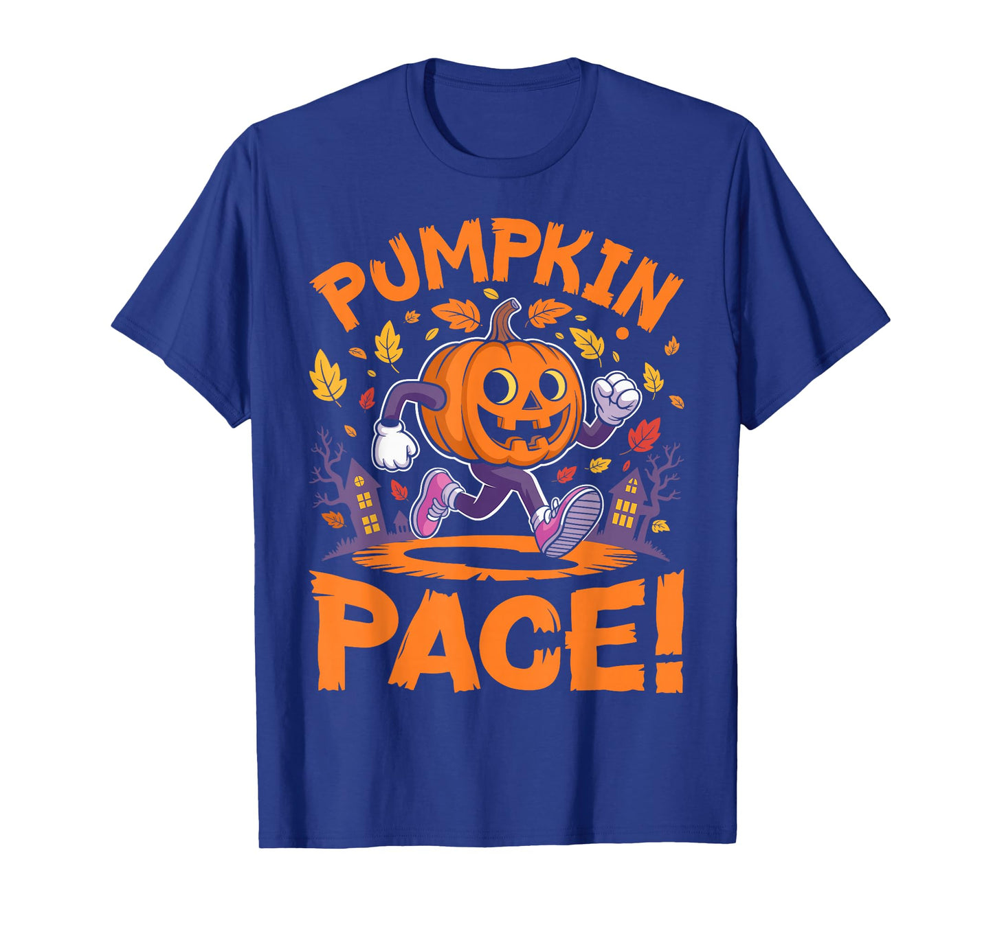Pumpkin Pace Runner Funny Jogging Halloween Costume T-Shirt