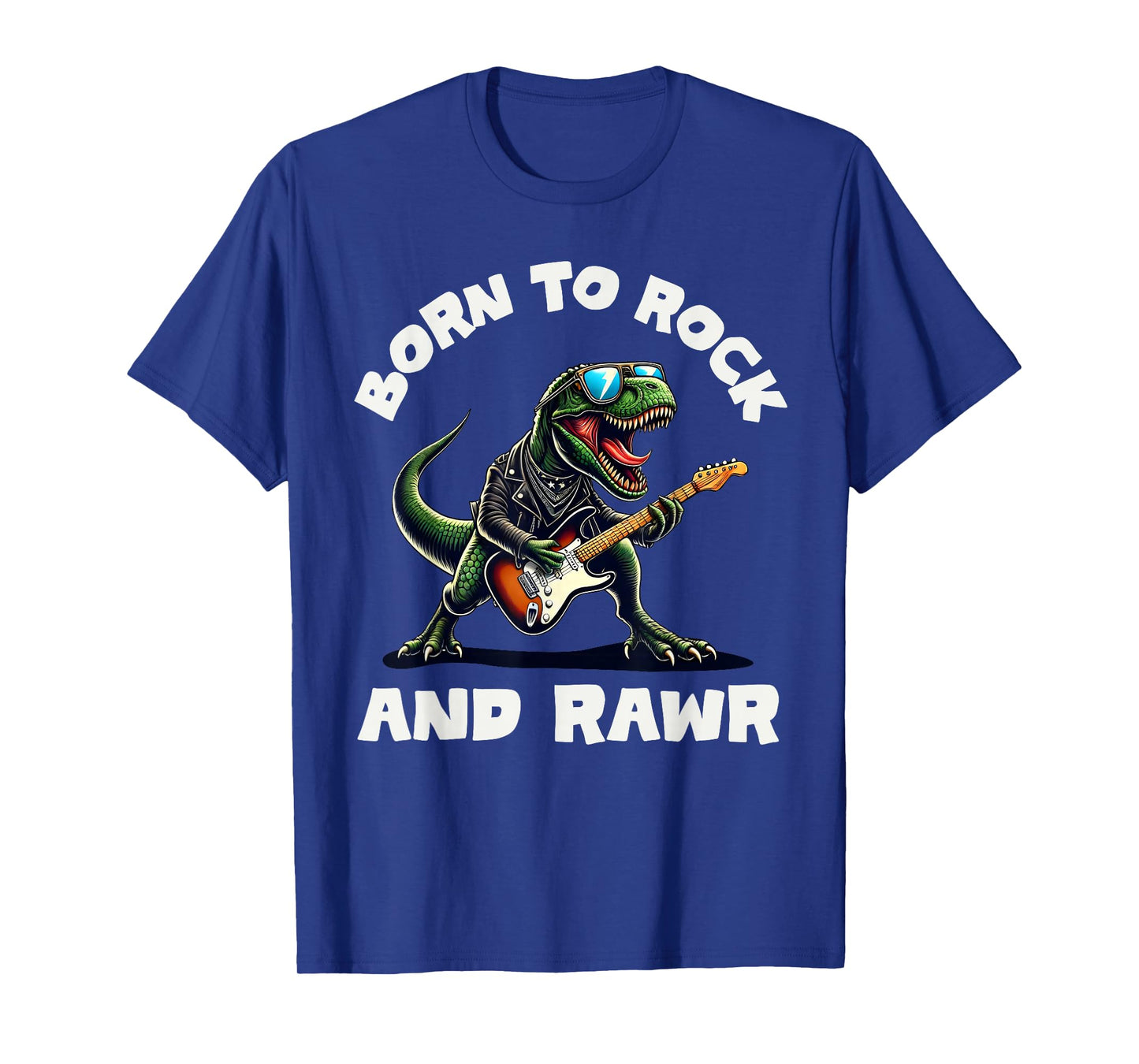 Born to Rock and Rawr, Cute Dinosaur, Rock'n Roll Dino T-Shirt