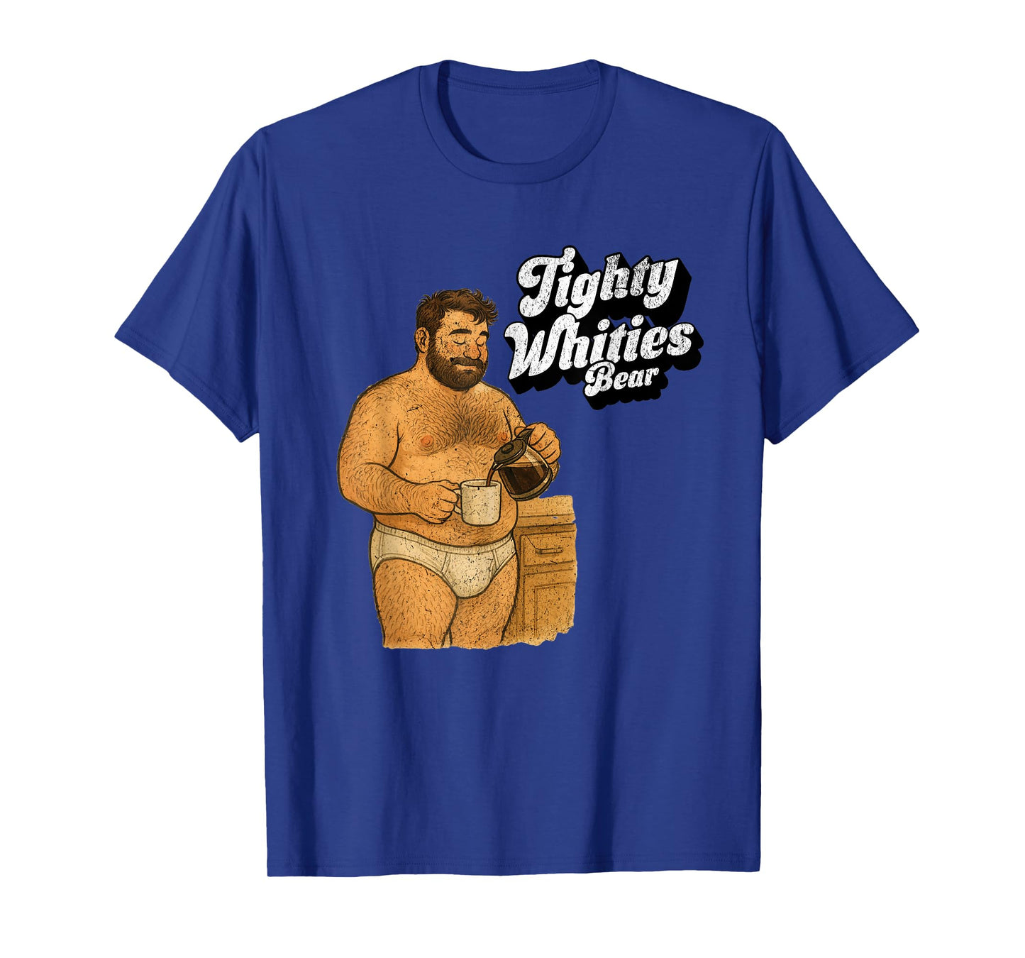 Retro Bear Illustration Tighty Whities Briefs Art T-Shirt