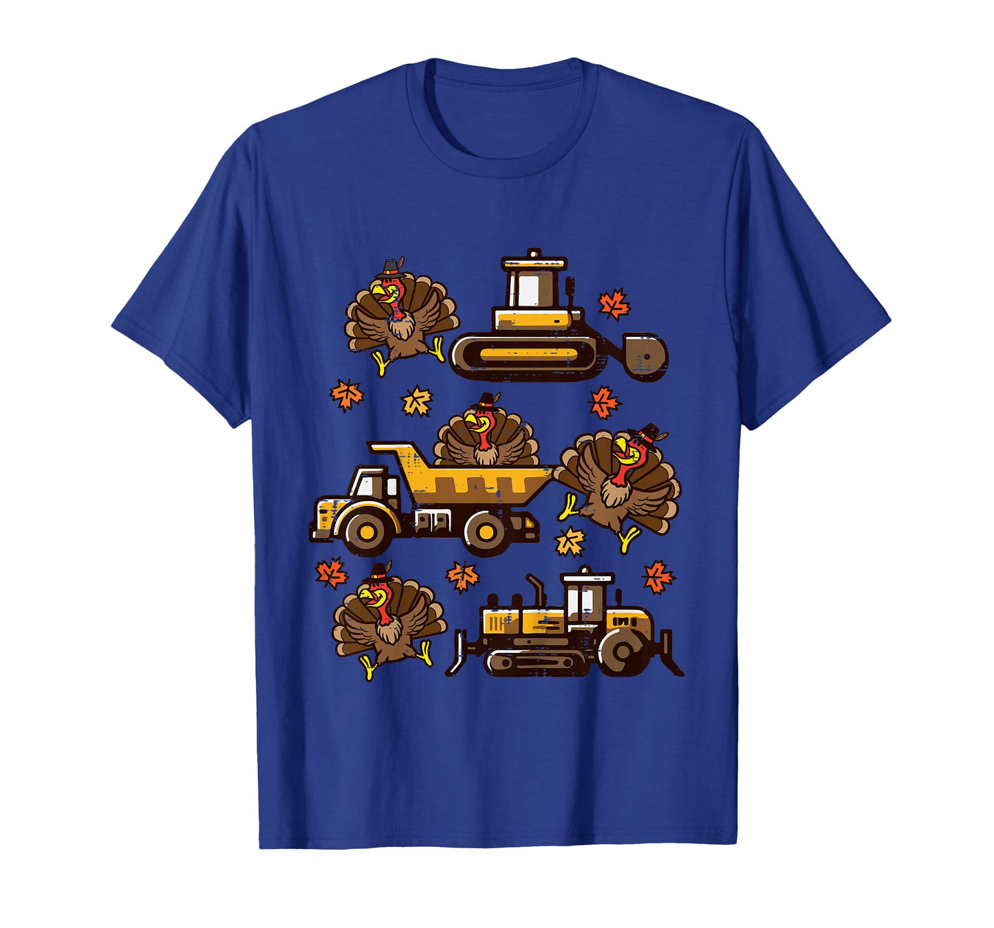 Kids Thanksgiving Construction Trucks Fall Toddler Boys Kid Youth T-Shirt