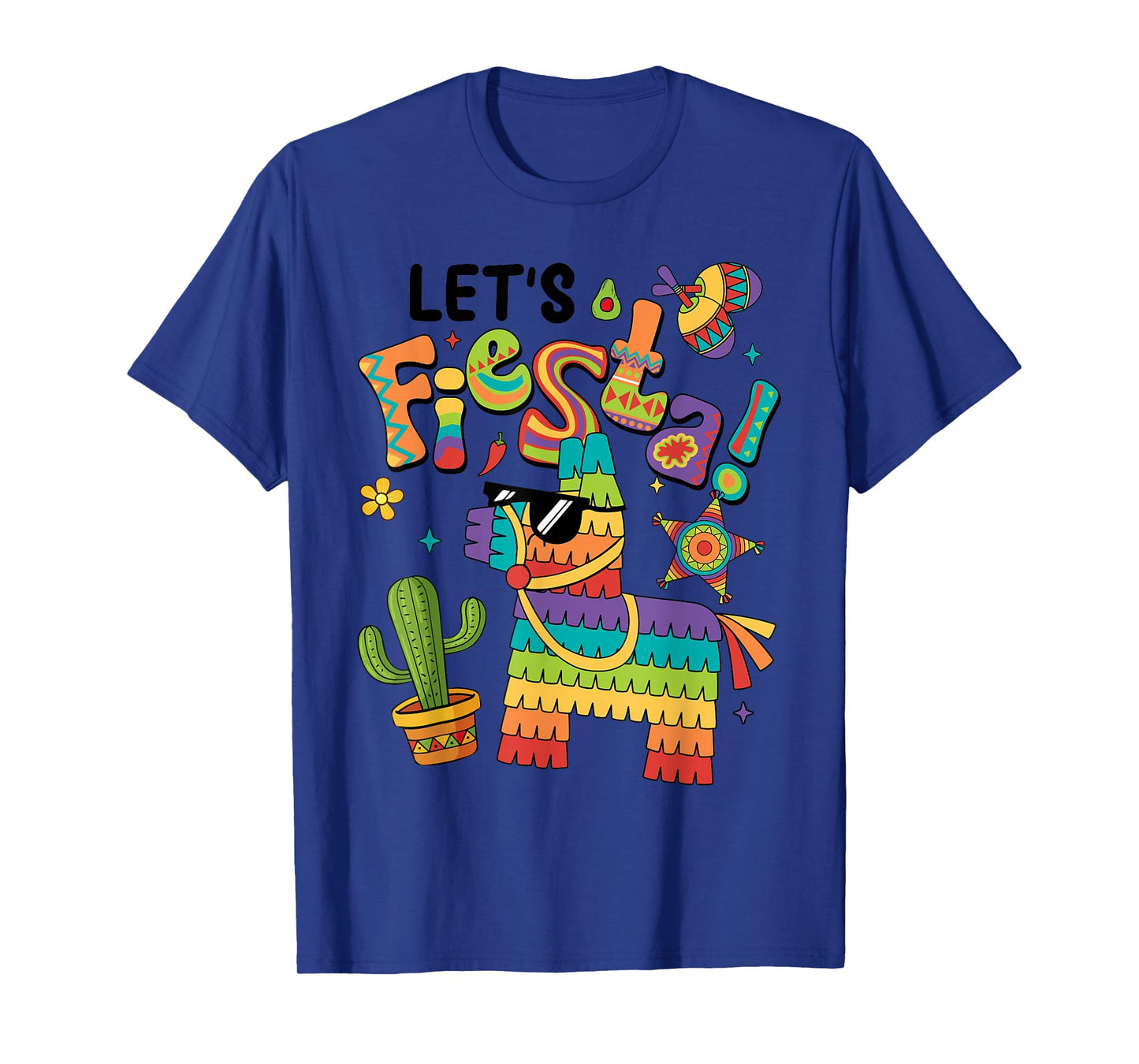 Let's Fiesta Pinata Cinco De Mayo Party Mexican Men Women T-Shirt