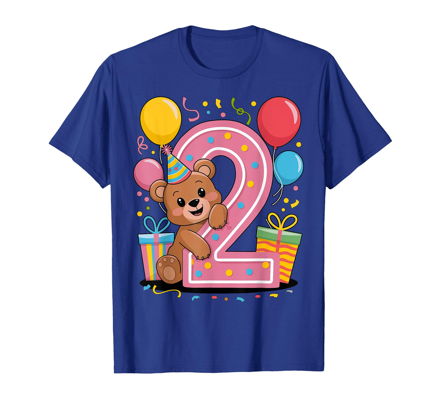 Bear 2nd birthday for boy girl 2 years old second two Bear T-Shirt
