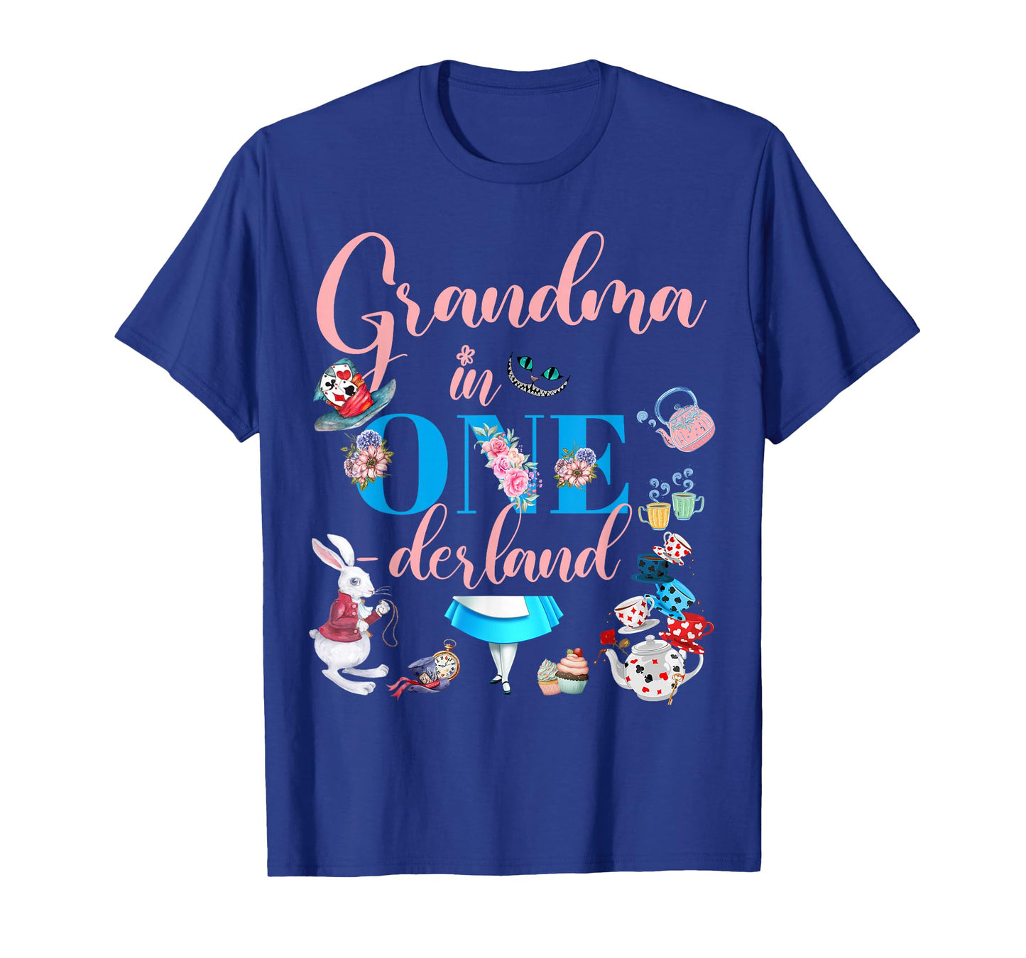 Alice in ONEderland Family Grandma Of The Birthday Girl T-Shirt