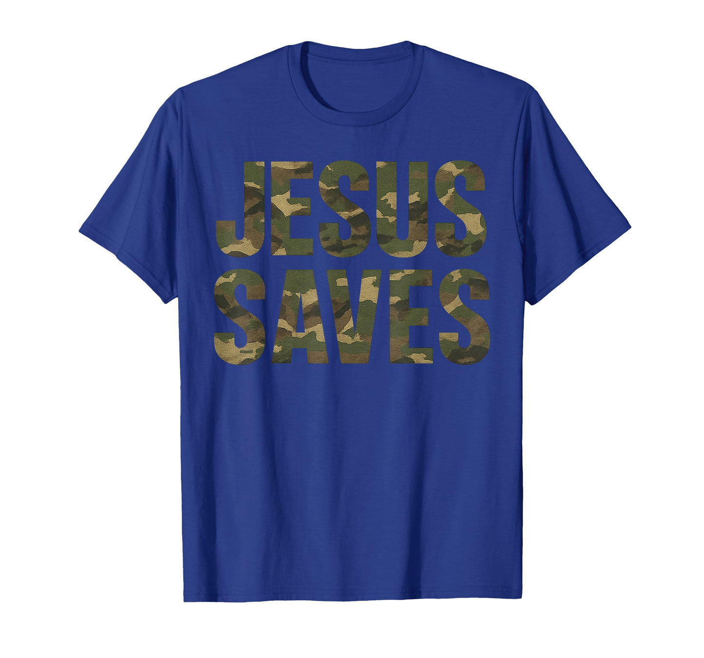 Vintage Christian Faith Quote Jesus Saves Camo T-Shirt