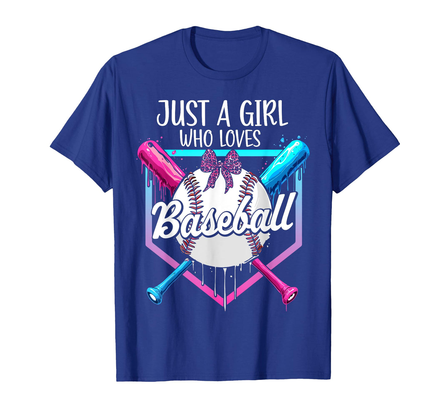Baseball Drip Just A Girl Who Loves Baseball Game Day T-Shirt