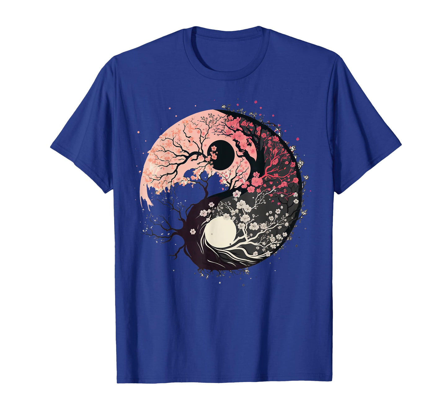 Cherry Blossom Taoism Yin Yang on Zen Taijitu Yin Yang T-Shirt