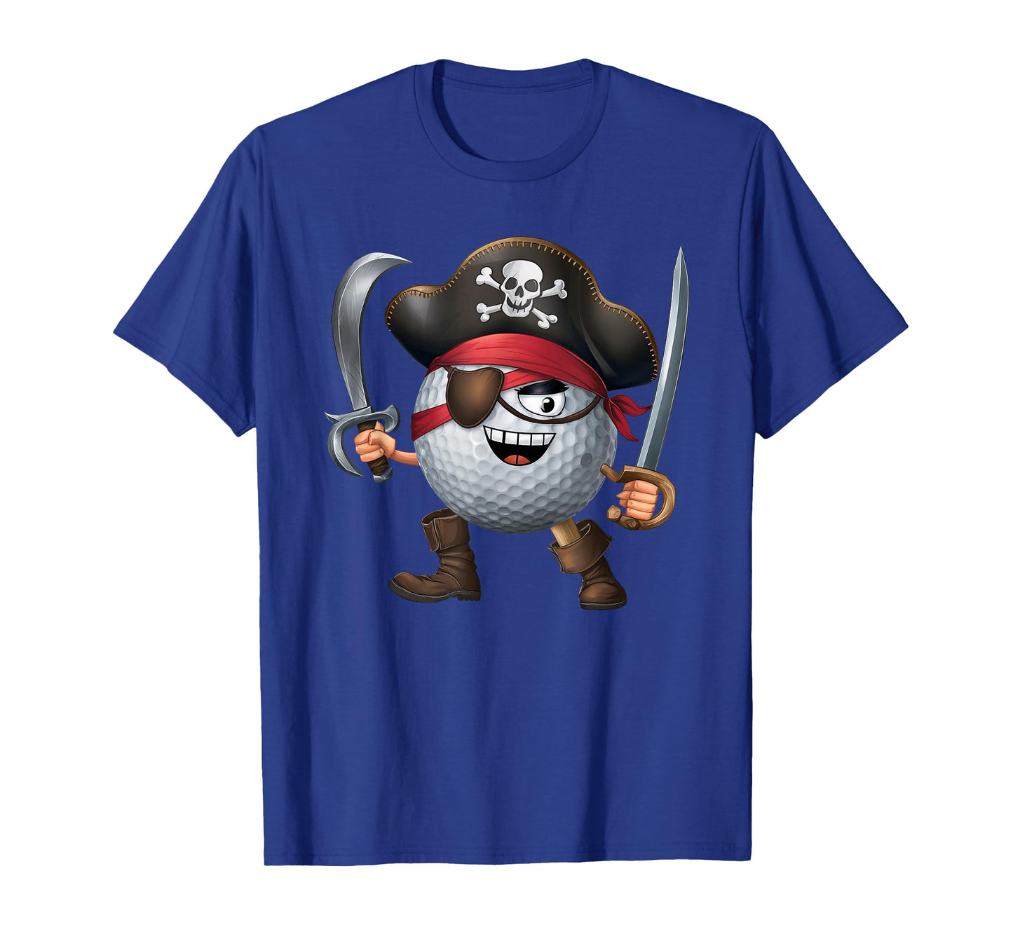 Golf Halloween Pirate Player Mens Womens Kids Pirate Funny T-Shirt