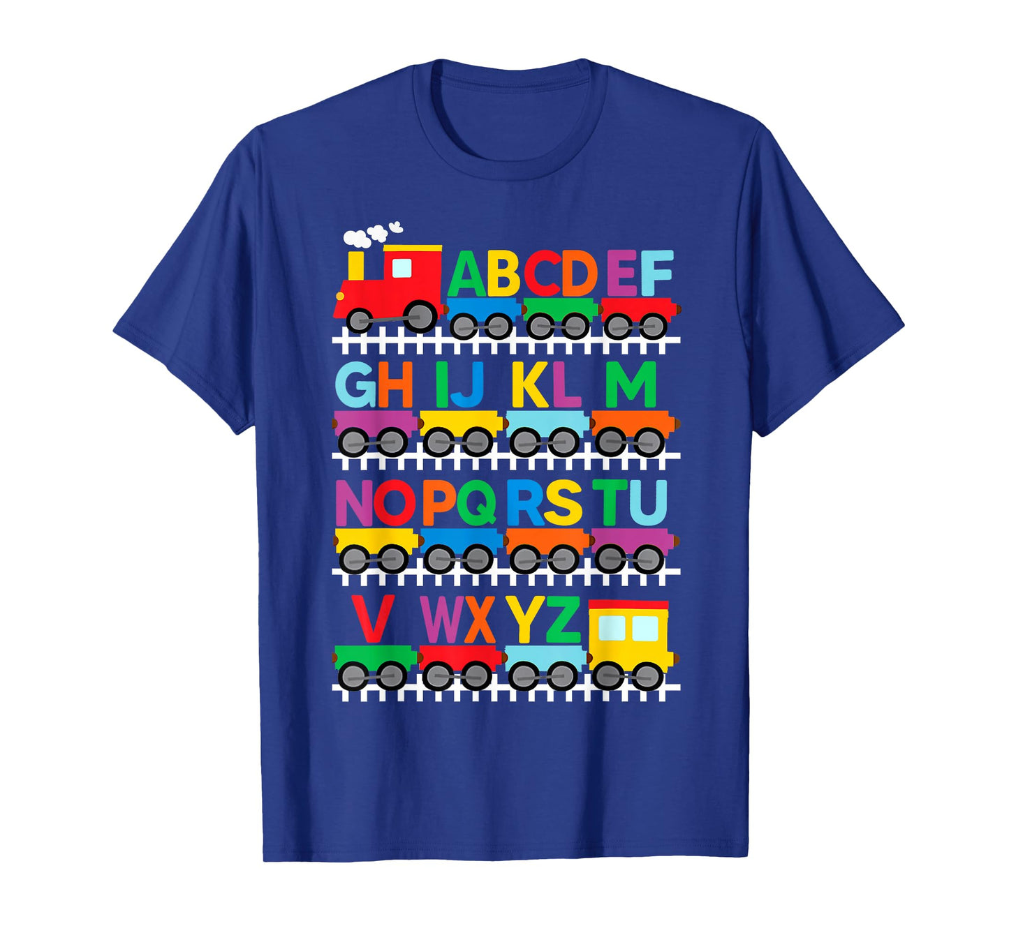 Train Railroad Lover ABC Alphabet A-Z ABCs Kindergarten Kids T-Shirt