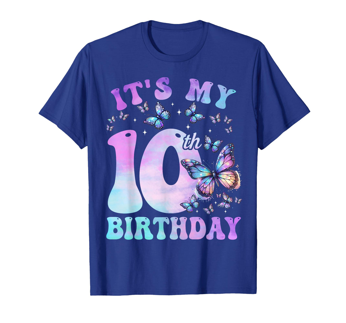 It's My 10th Birthday Girl Butterfly Themed 10 Year Old Kids T-Shirt