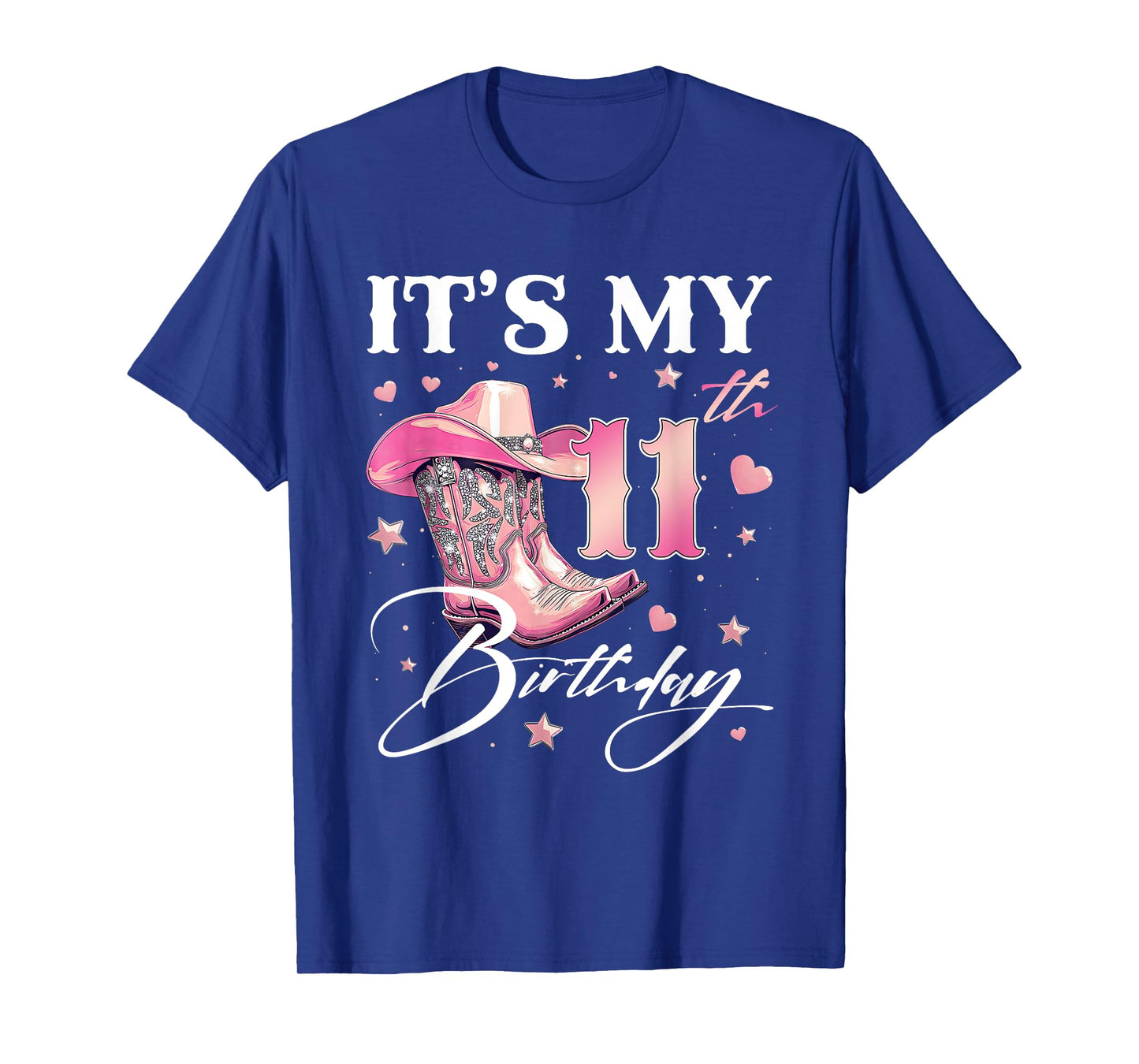 Cowgirl It's My 11th Birthday Western Linedance Boots Lover T-Shirt