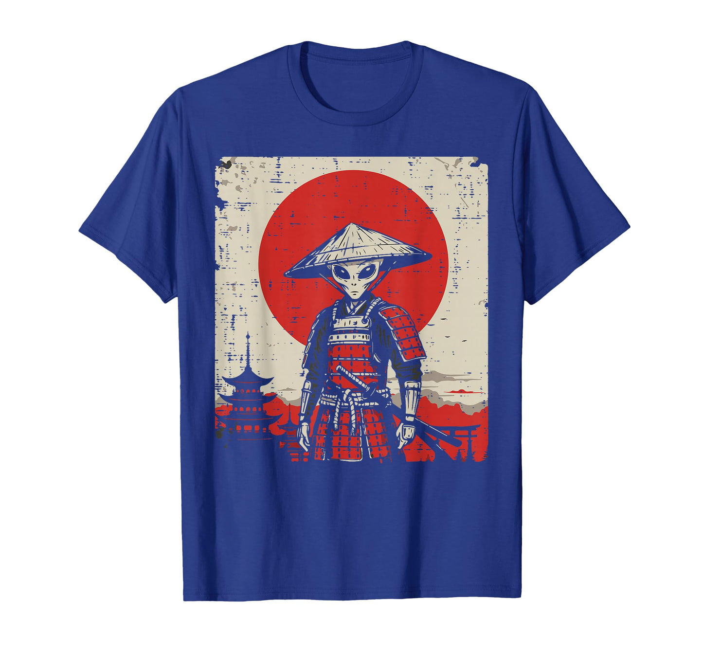 Alien Samurai Japanese Art Funny Ufo Ukiyoe Men Women Kids T-Shirt