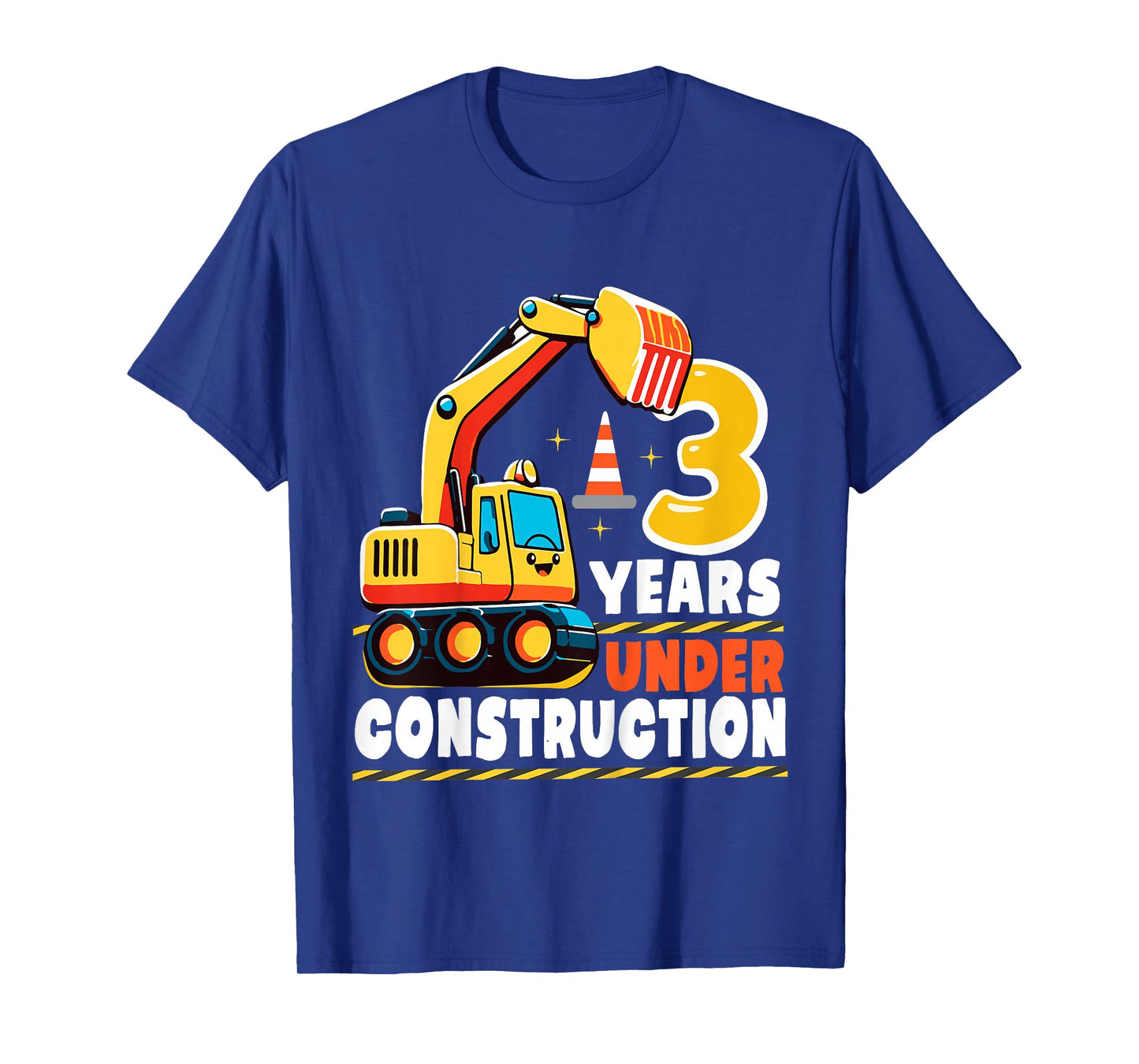 Kids 3 Years Under Construction Boy Three Year Old 3rd Birthday T-Shirt