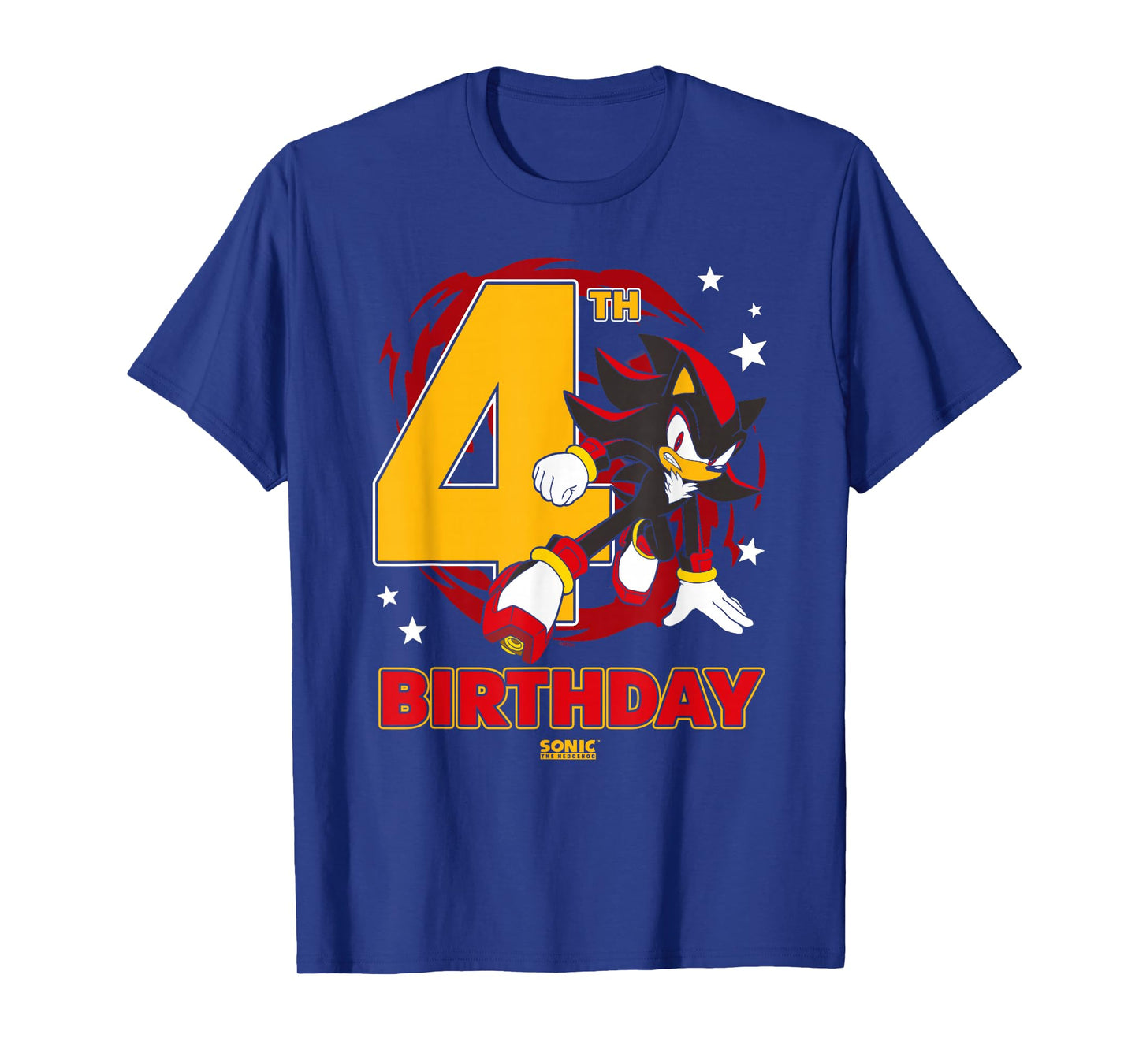 Sonic The Hedgehog 4th Birthday Epic Shadow Big Chest Logo T-Shirt