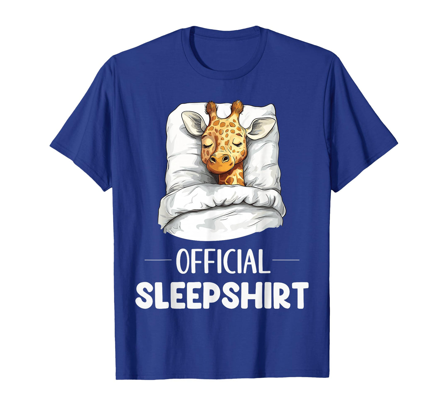 Official Sleepshirt Sleeping Giraffe Animal Lovers Pajama T-Shirt