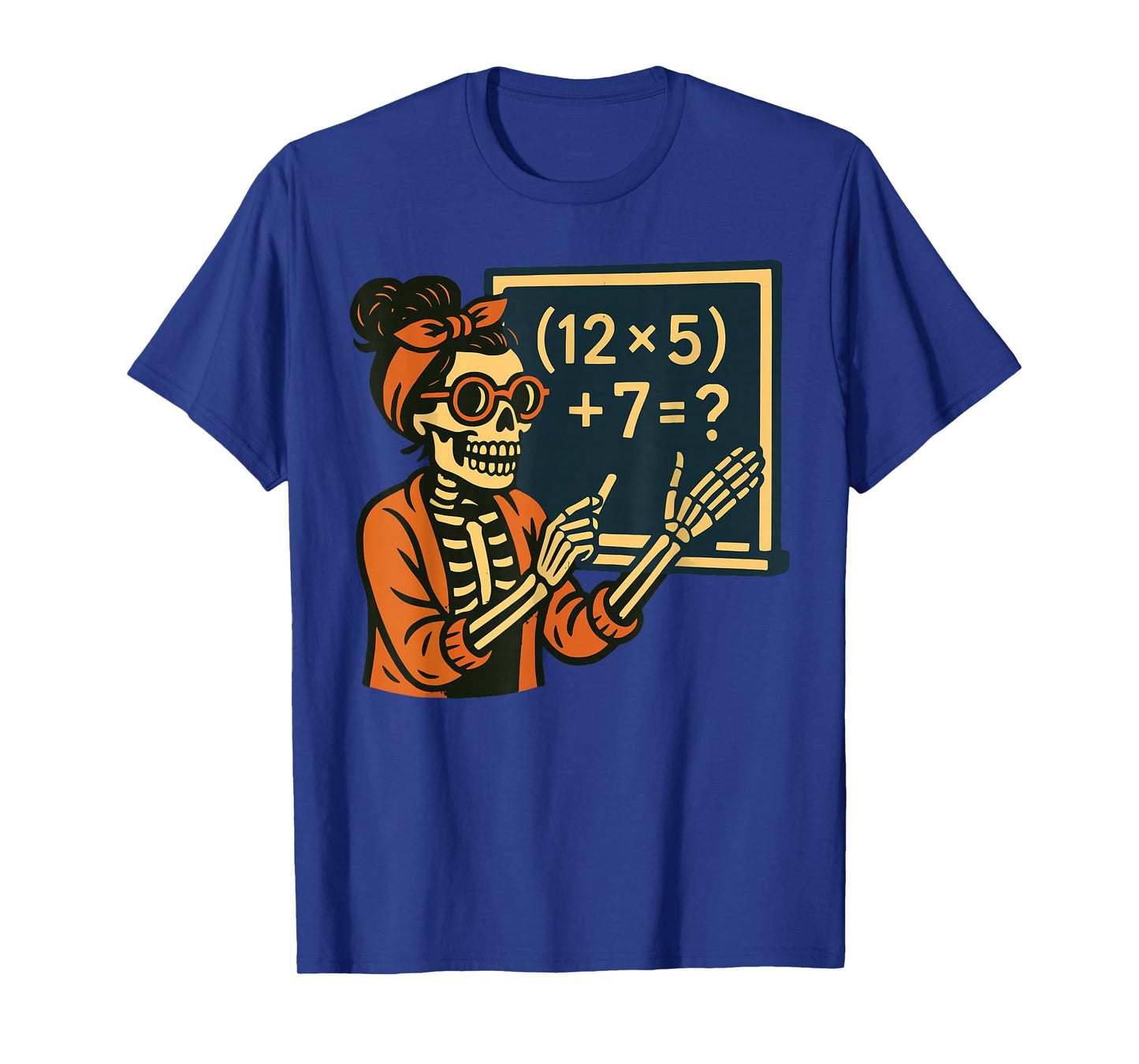 Halloween Teacher Six Seven Meme 6 7 Skeleton Spooky Costume T-Shirt