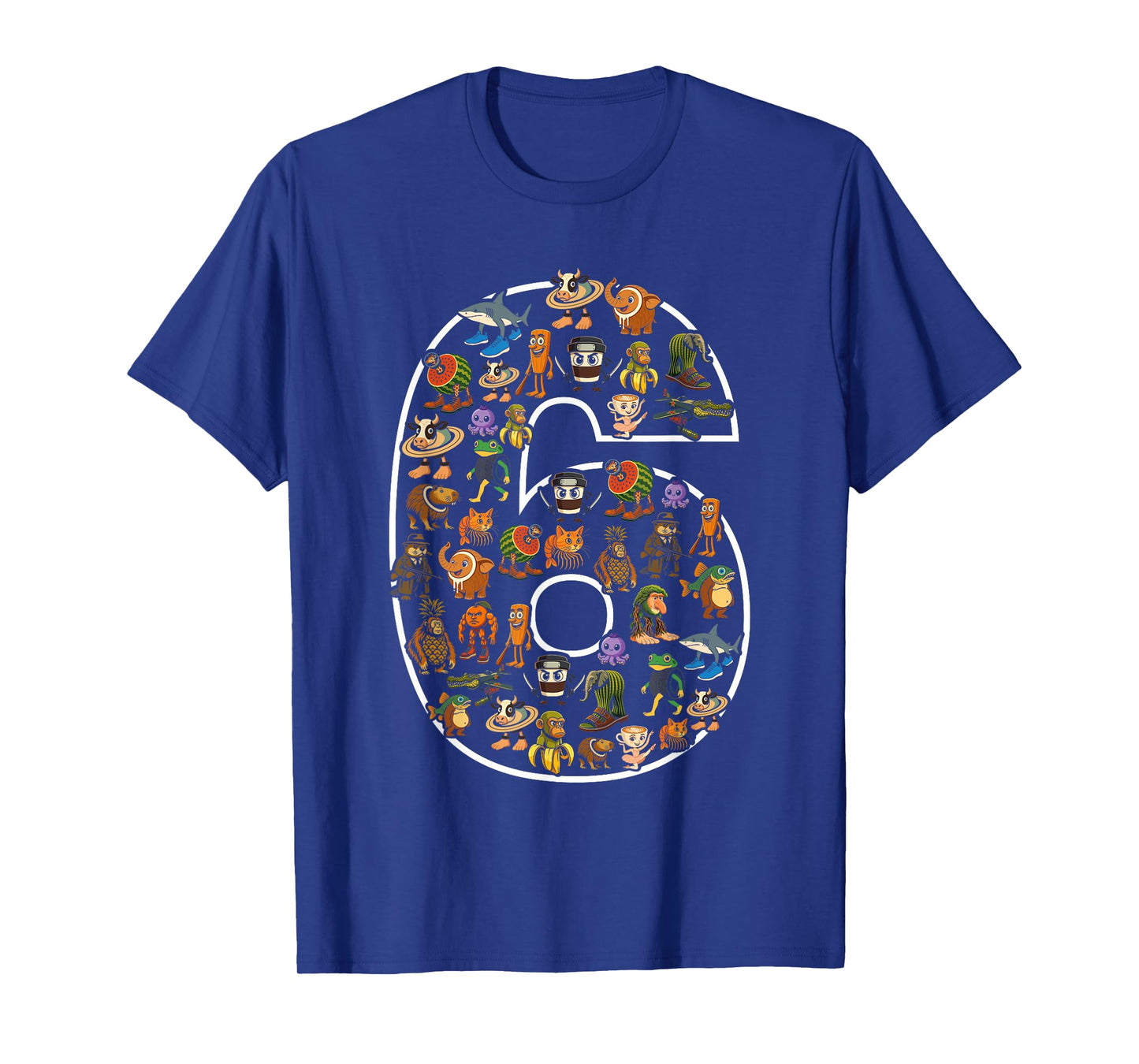 Italian Brainrot Birthday 6 Age Meme 6th Kids Boys Girls T-Shirt