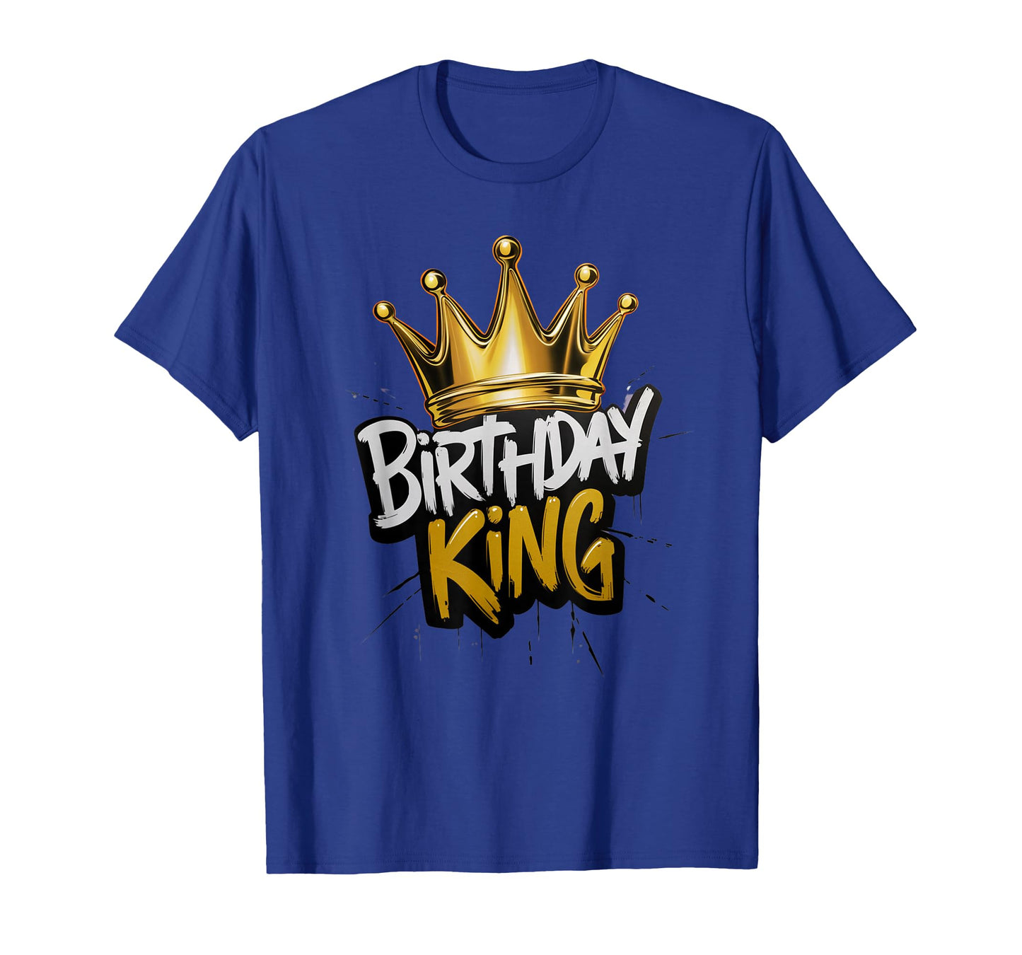 Birthday King With Crown Funny Birthday Party T-Shirt