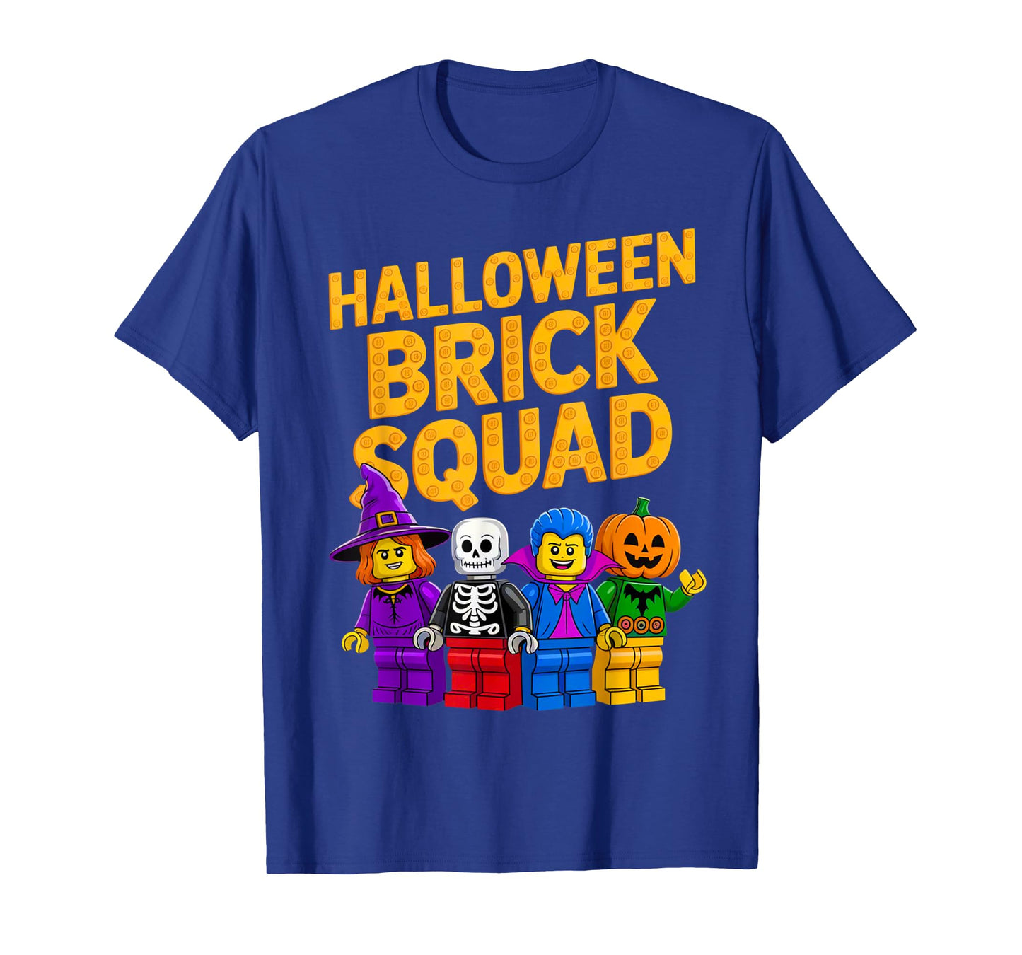Halloween Brick Squad Costume Master Builder Blocks Building T-Shirt