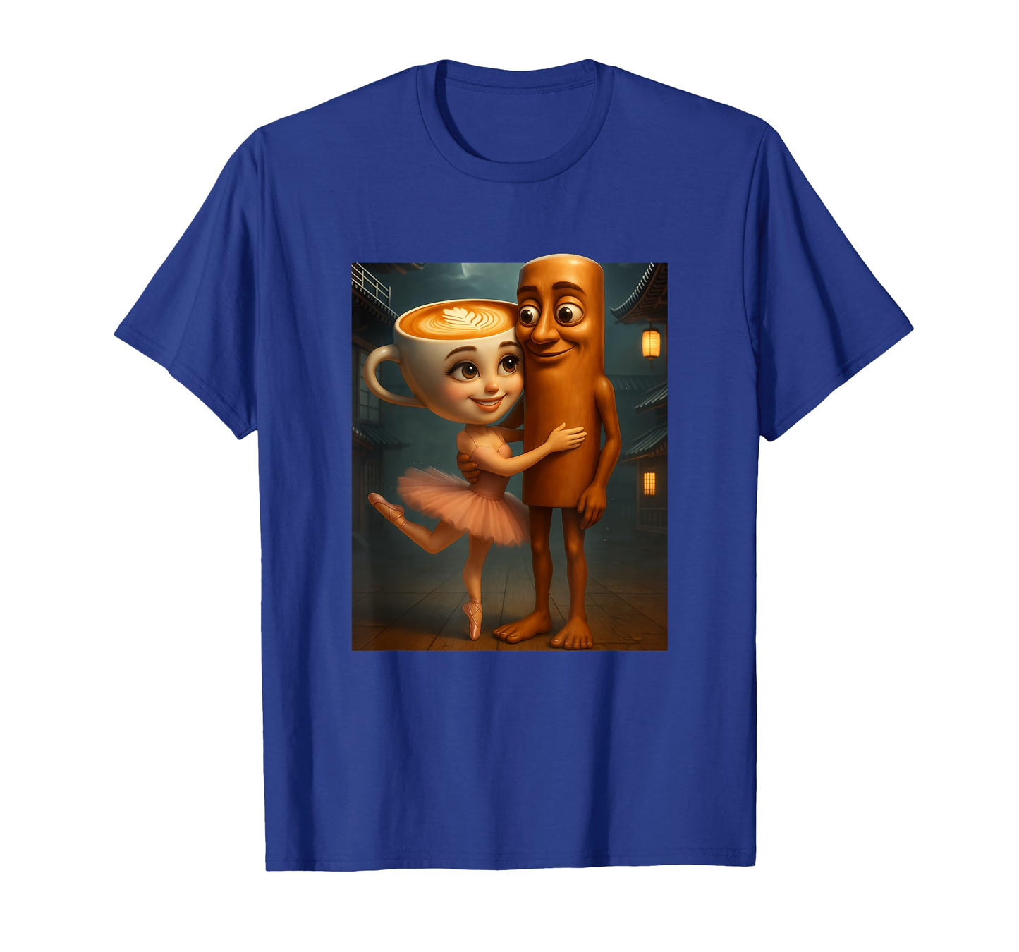 Tung Tung Sahur Loves Ballerina Cappuccina Italian Brainrot T-Shirt