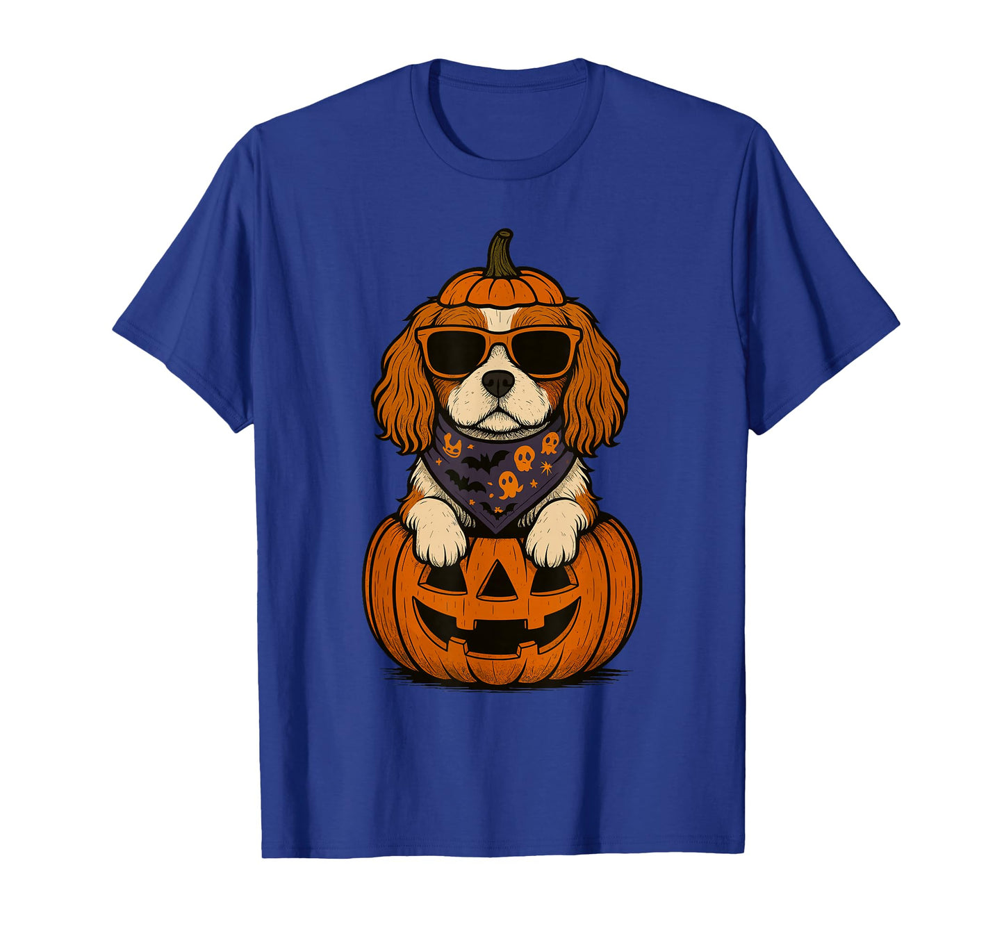 Spooky Cavalier King Charles Spaniel Pumpkin Halloween T-Shirt