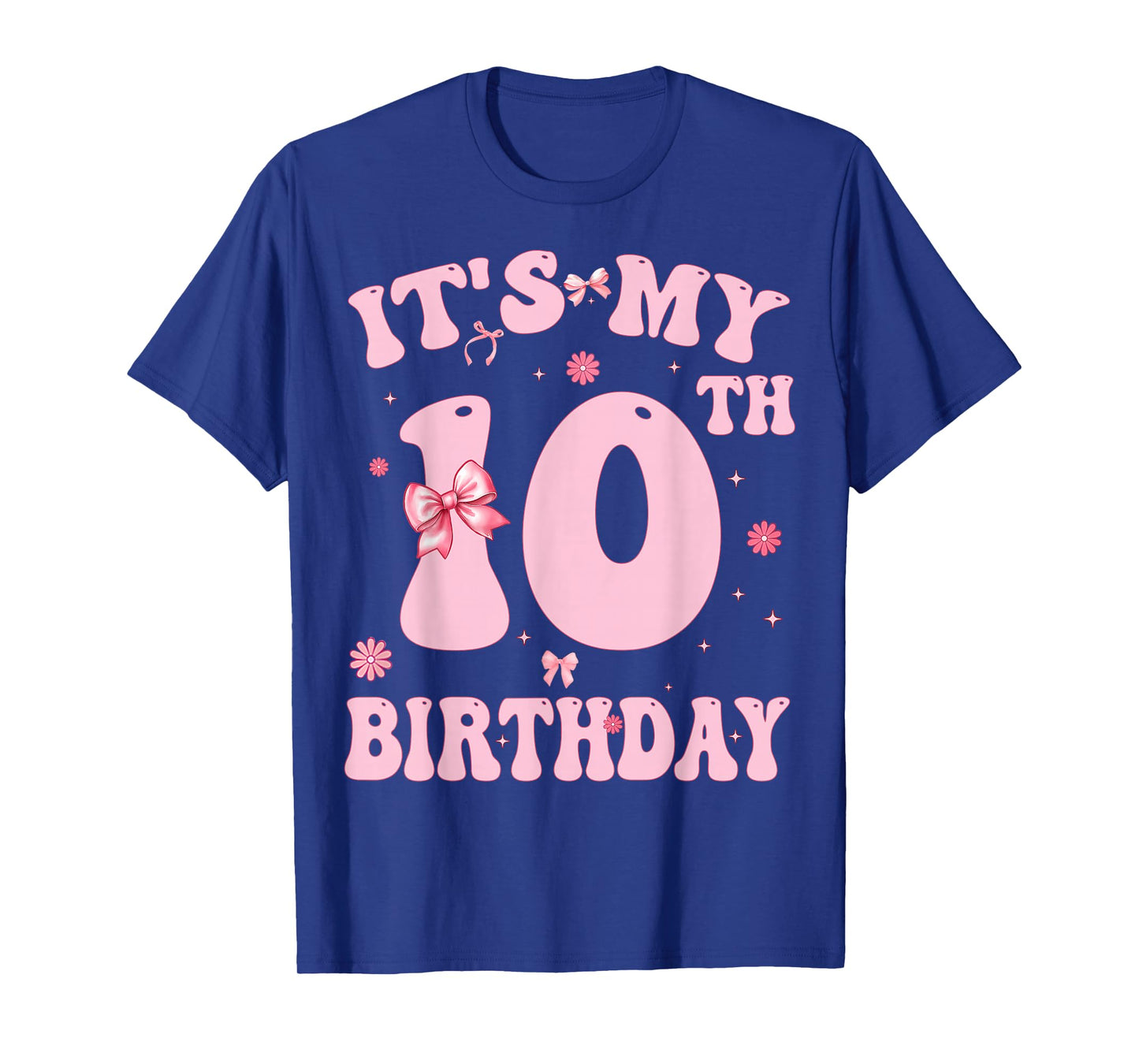 It's My 10th Birthday Girl Coquette Bow Pink 10 Year Old T-Shirt