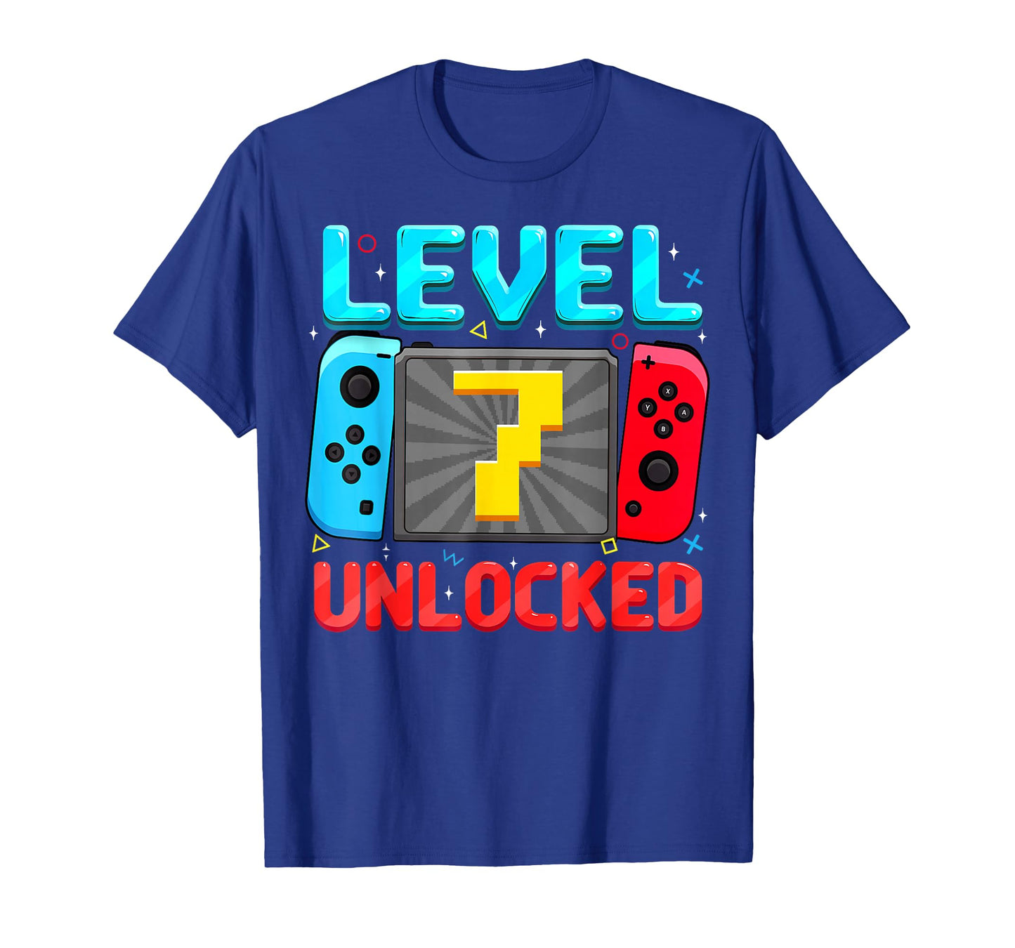 Level 7 Unlocked 7th Birthday Boy Gamer 7 Year Old Gift T-Shirt
