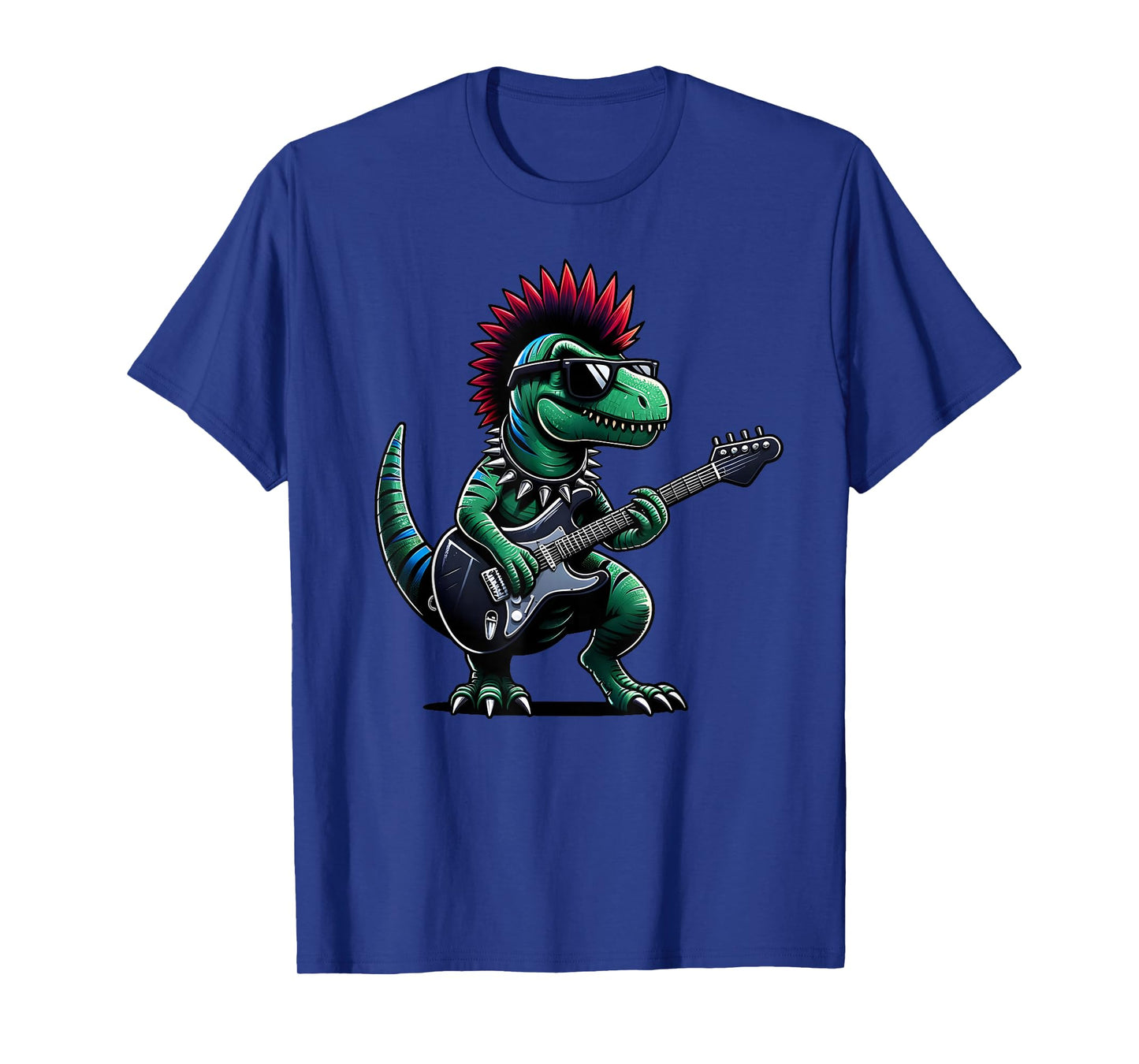 Cute Punk Dinosaur, Rock'n Roll Goth Dino, Guitar Band Funny T-Shirt