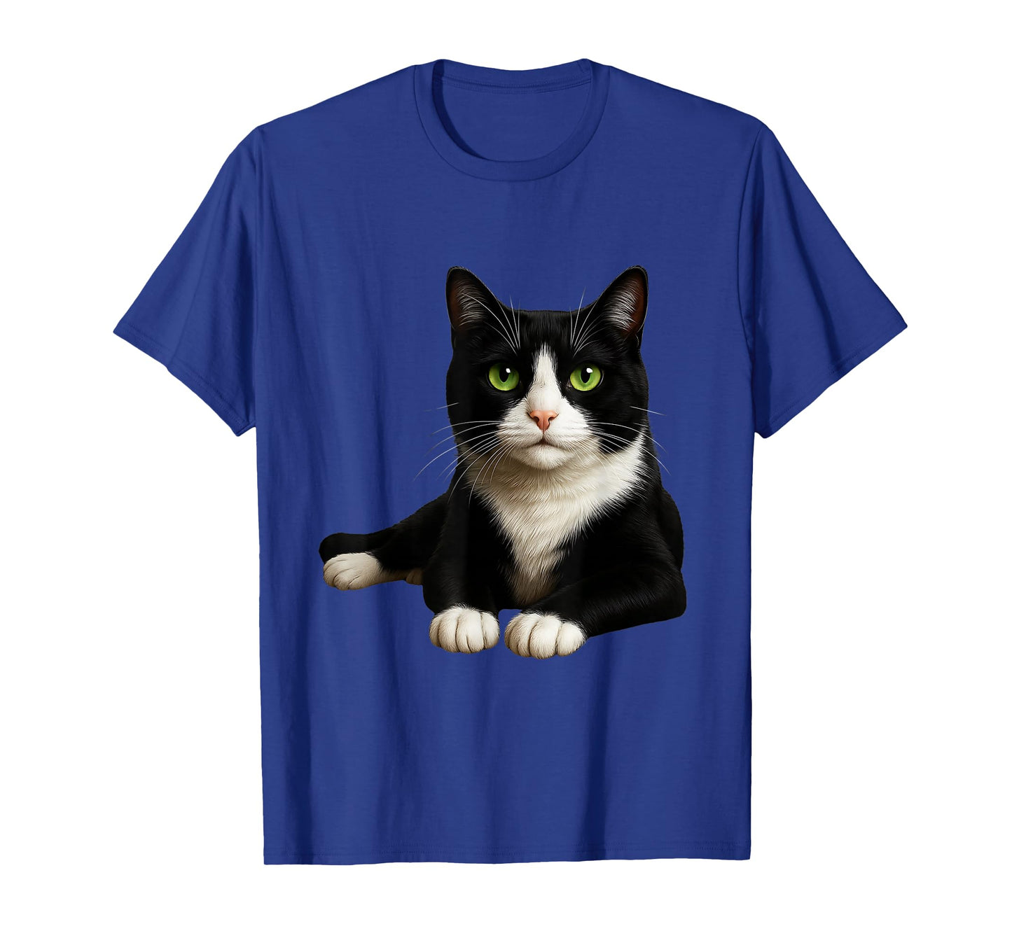 Tuxedo Cat with Green Eyes Artwork T-Shirt