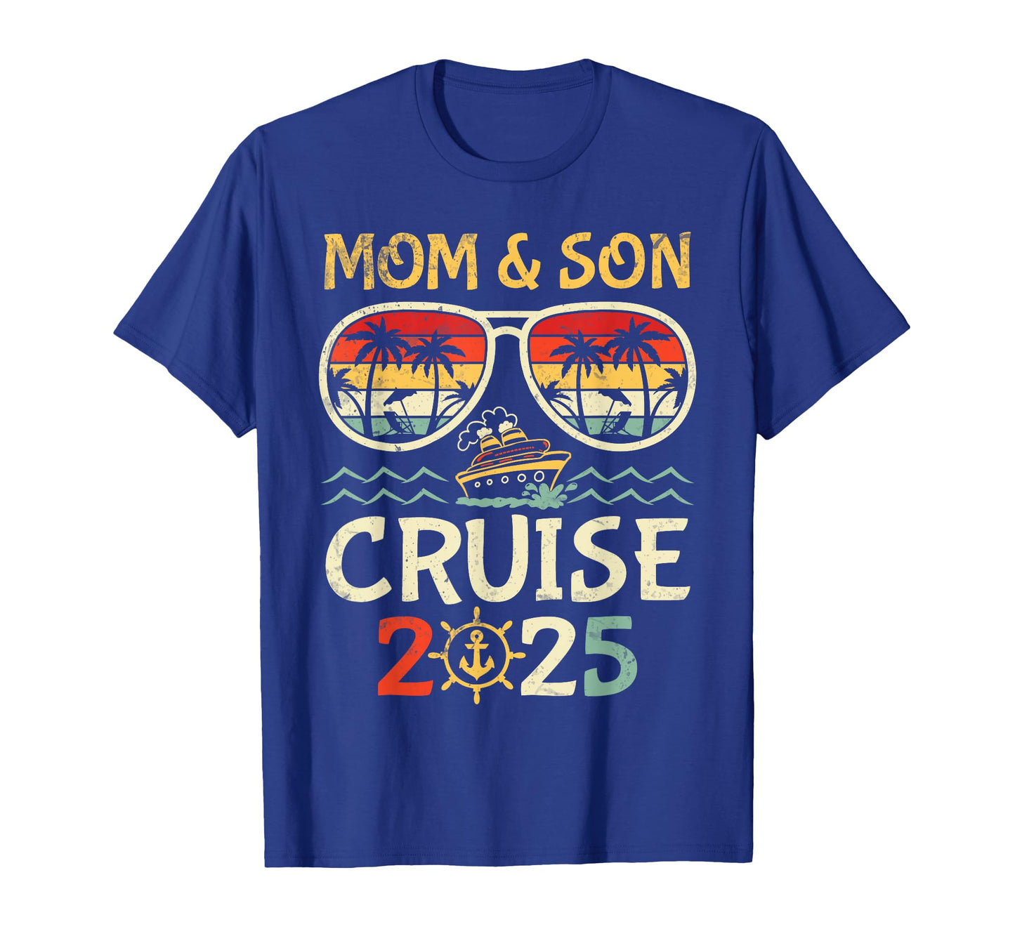 P8Shop New Trip 2025 Mom & Son Tropical Family Vacation T-Shirt - Black, Unisex-Adults/Kids, Short Sleeve, T-Shirt, Solid, Crew Neck, Medium, Summer