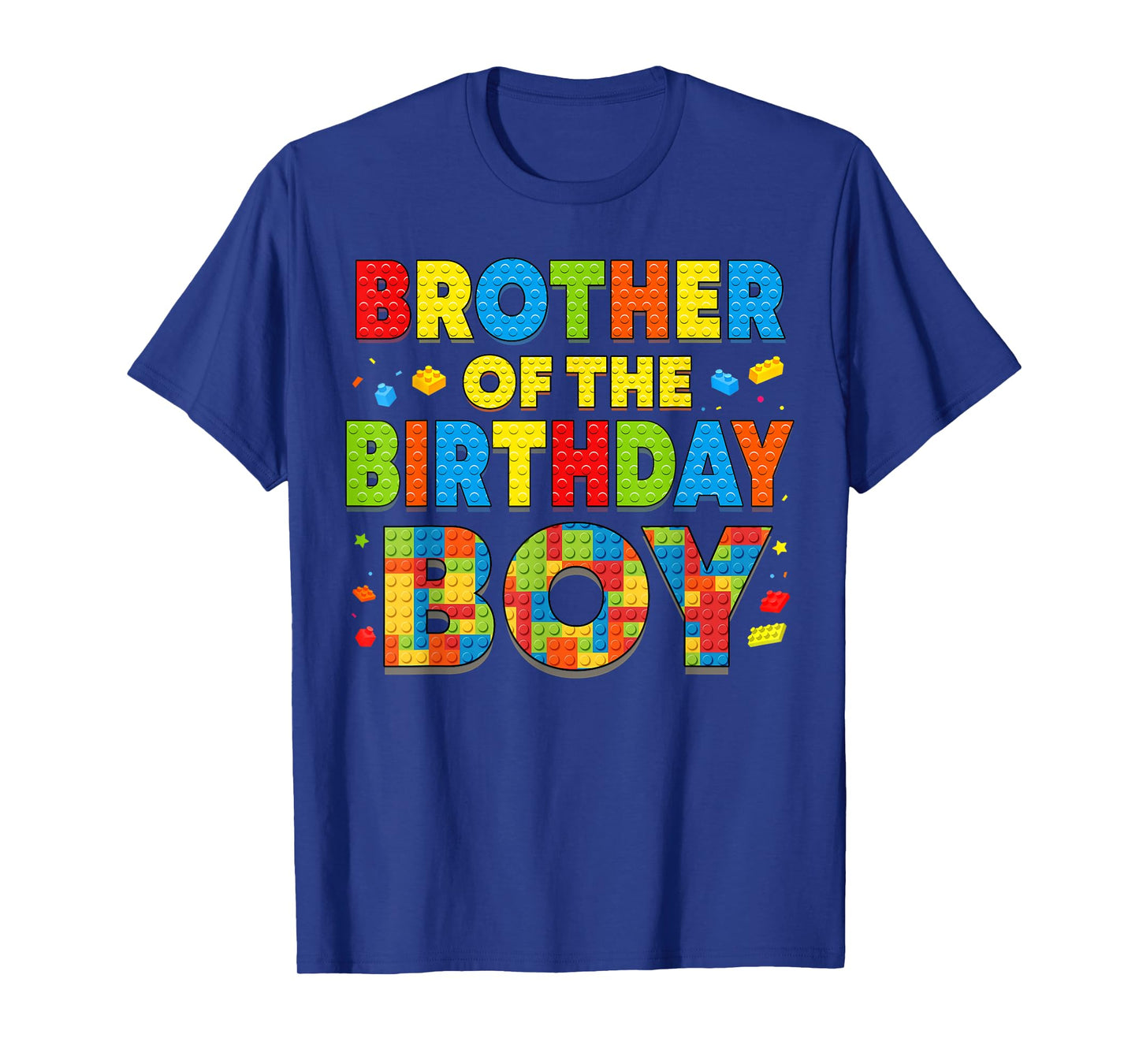 Brother Of The Birthday Boy Building Block Birthday Family T-Shirt