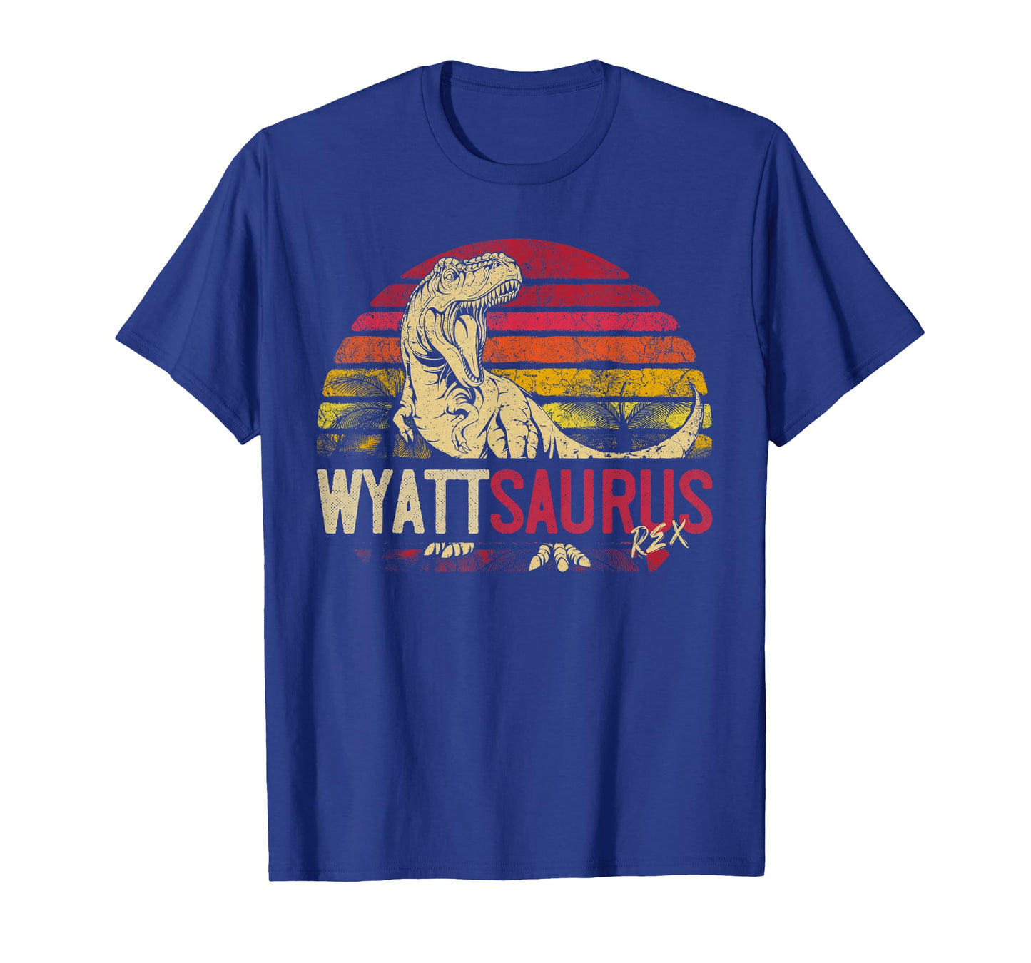 Wyatt Saurus Funny Personalized Dinosaur T Rex Name Boy Gift T-Shirt