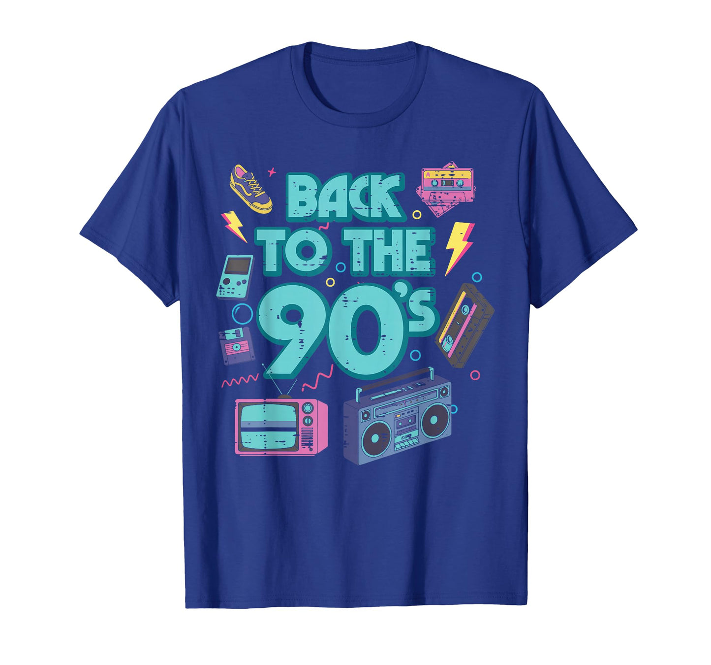 Back to The 90s Boombox Vintage Throwback Men Women Kids T-Shirt