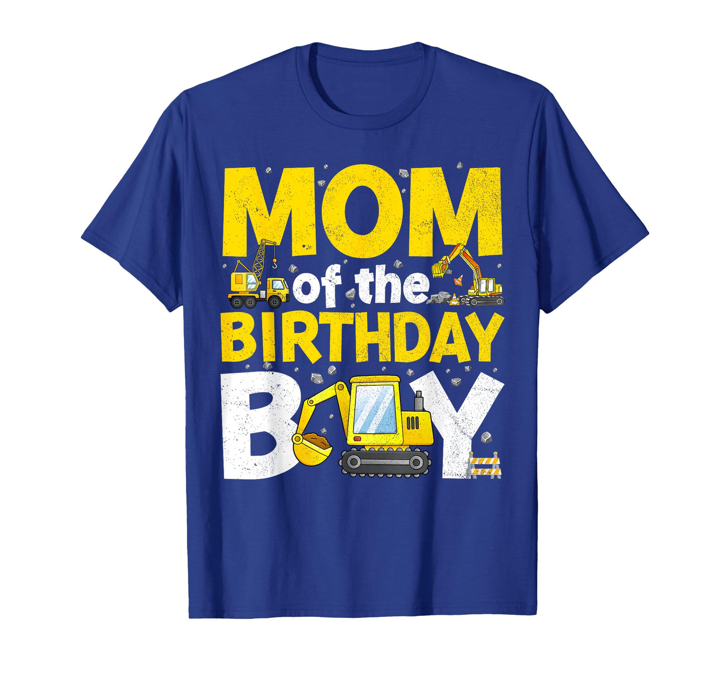Mom Of The Birthday Boy Matching Construction Family Party T-Shirt