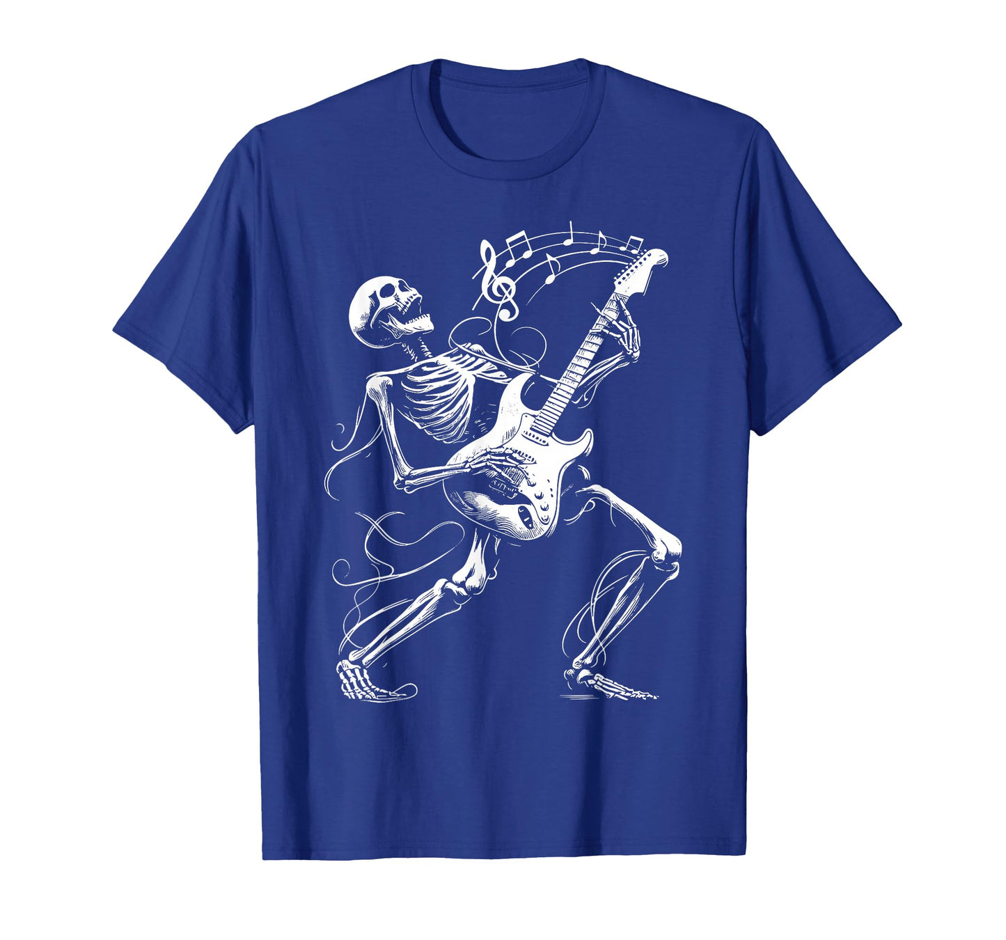 Skeleton Playing Guitar Music Gifts For Men Women Rock Band T-Shirt