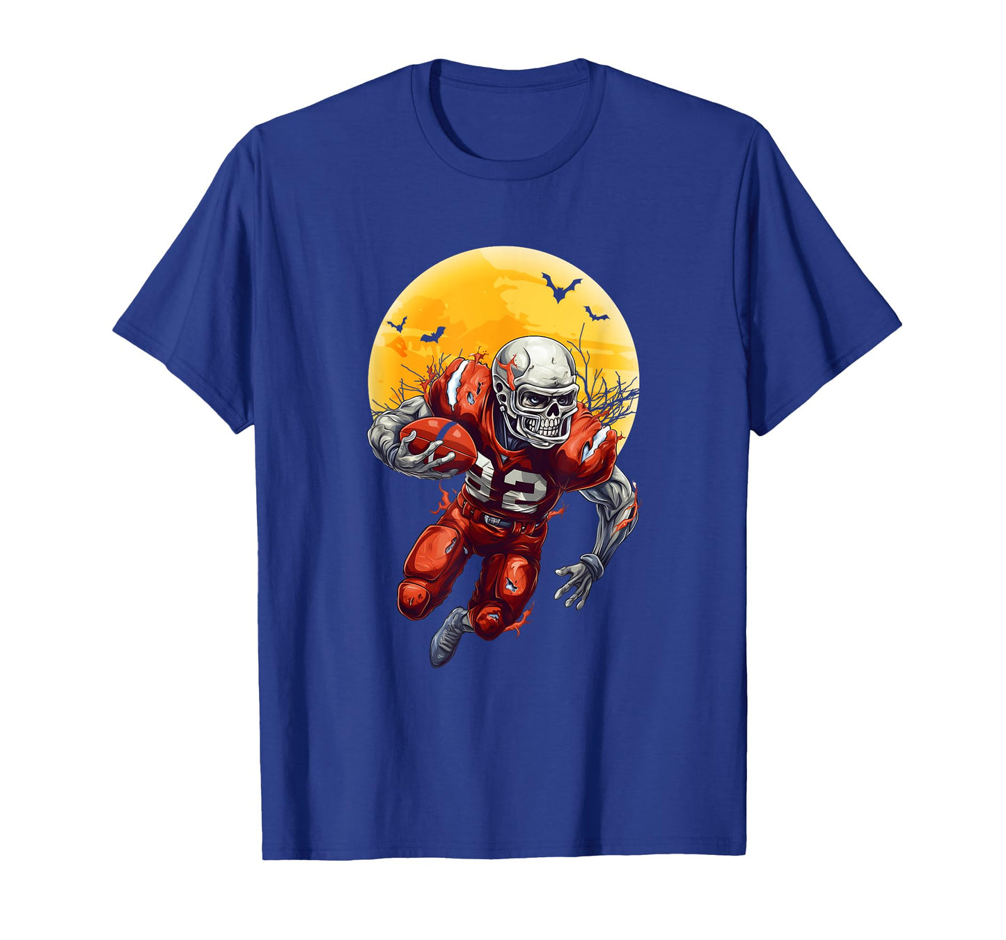 American Football Skeleton Halloween Shirt Football Fan T-Shirt