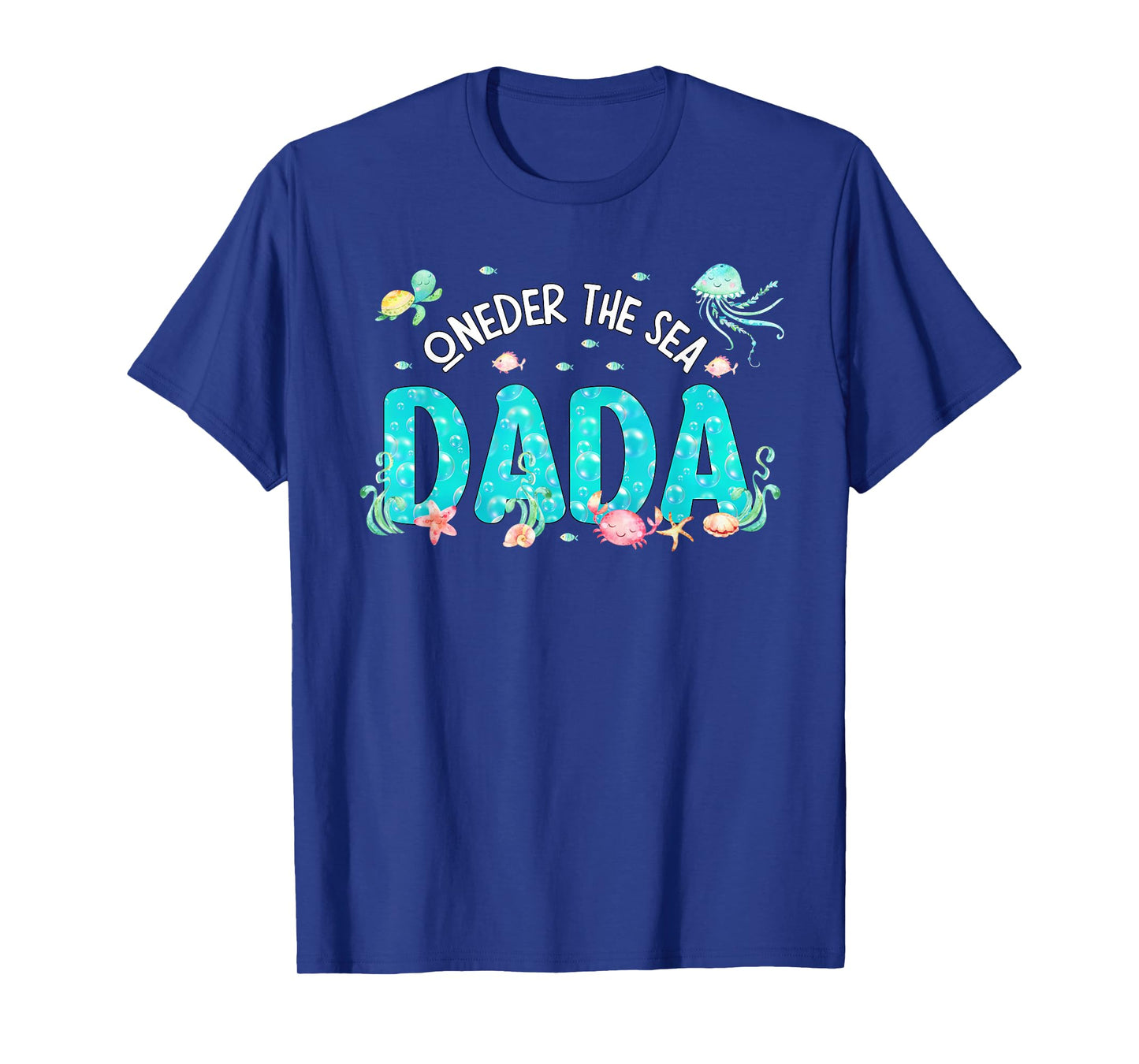 Mens Under Sea Dada Birthday Girl Boy Matching Family Party T-Shirt