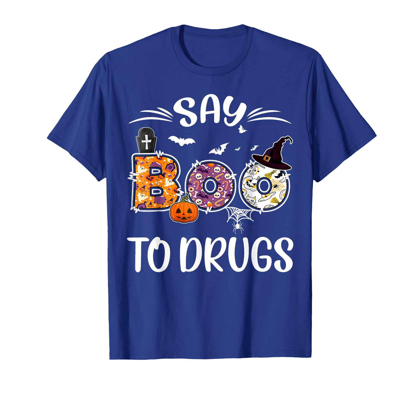 Say Boo to Drugs Funny Halloween Red Ribbon Week Awareness T-Shirt