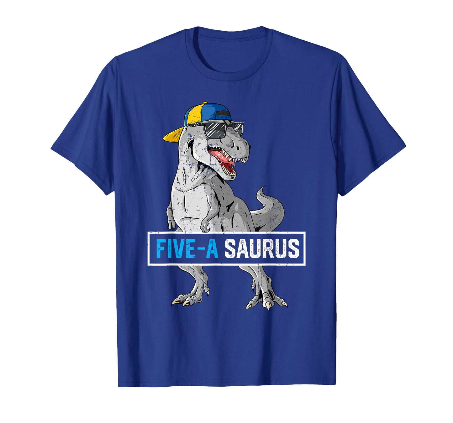 5 Years Old Dinosaur 5th Birthday T Rex Dino Five Saurus T-Shirt