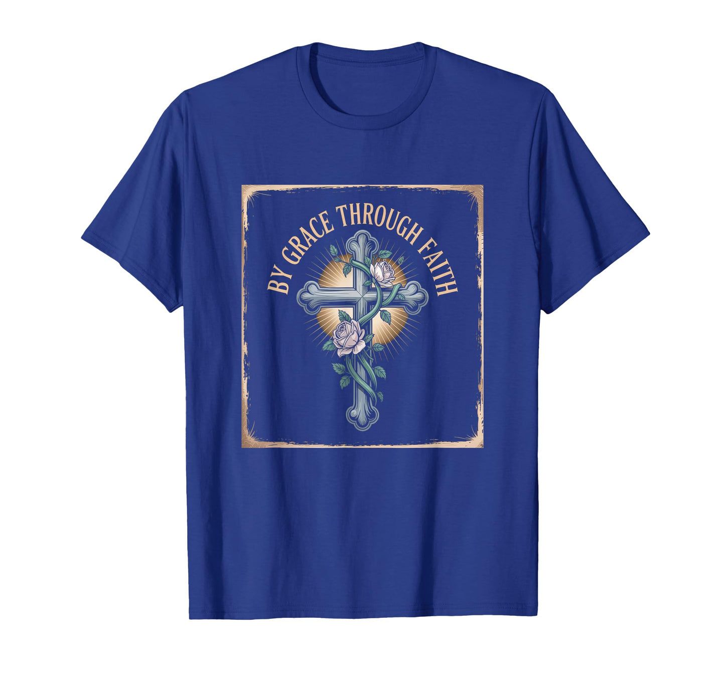 Ephesians 2:8-9 Saved by Grace Faithful Design T-Shirt