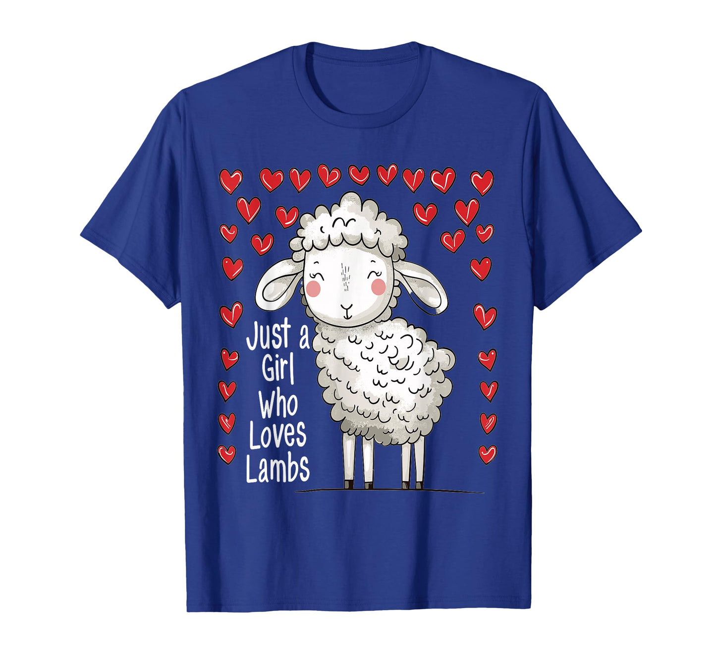 Cute Lamb Lovers Gift For Girls Just A Girl Who Loves Lambs T-Shirt