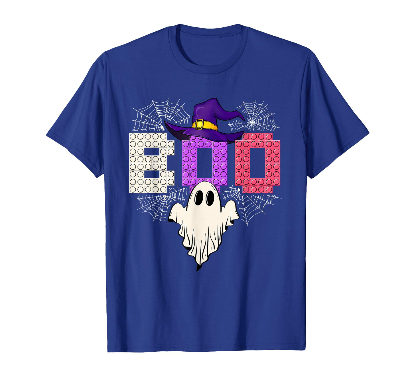 Halloween Boo Ghost Master Builder Blocks Building Boy Kids T-Shirt