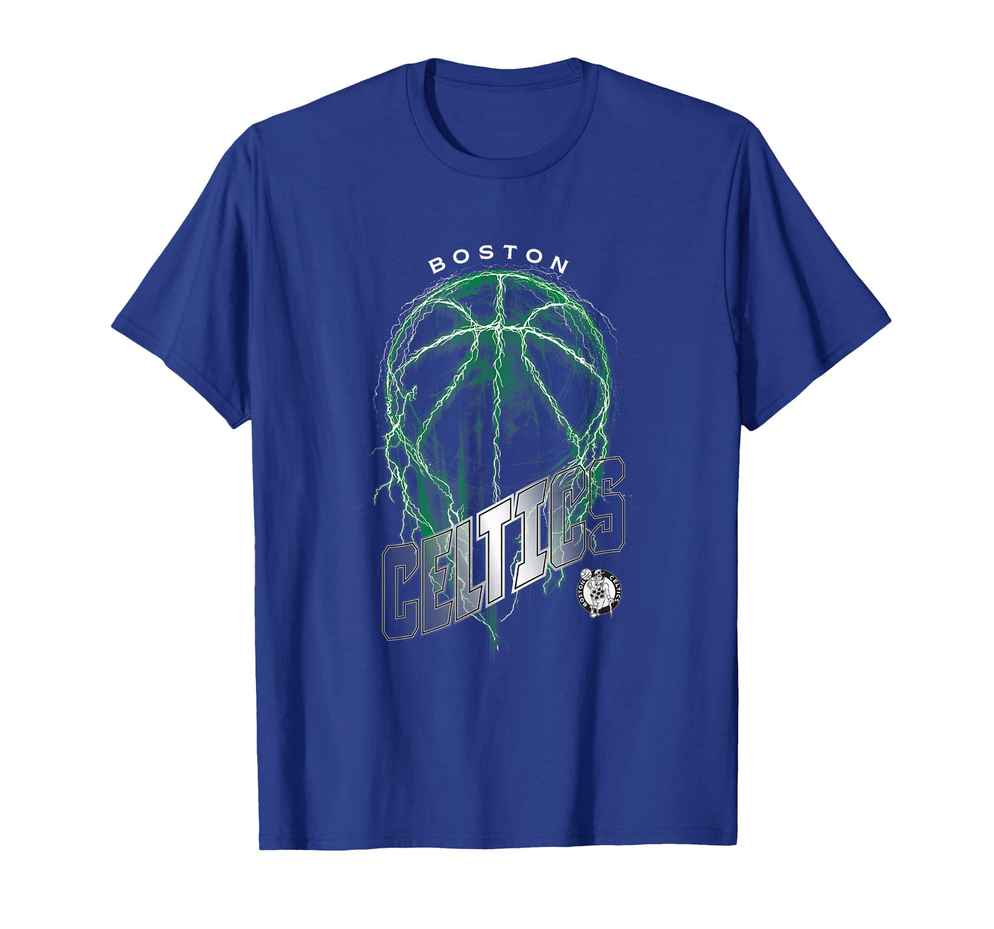NBA Boston Celtics Lightning Bolt Basketball Logo T-Shirt